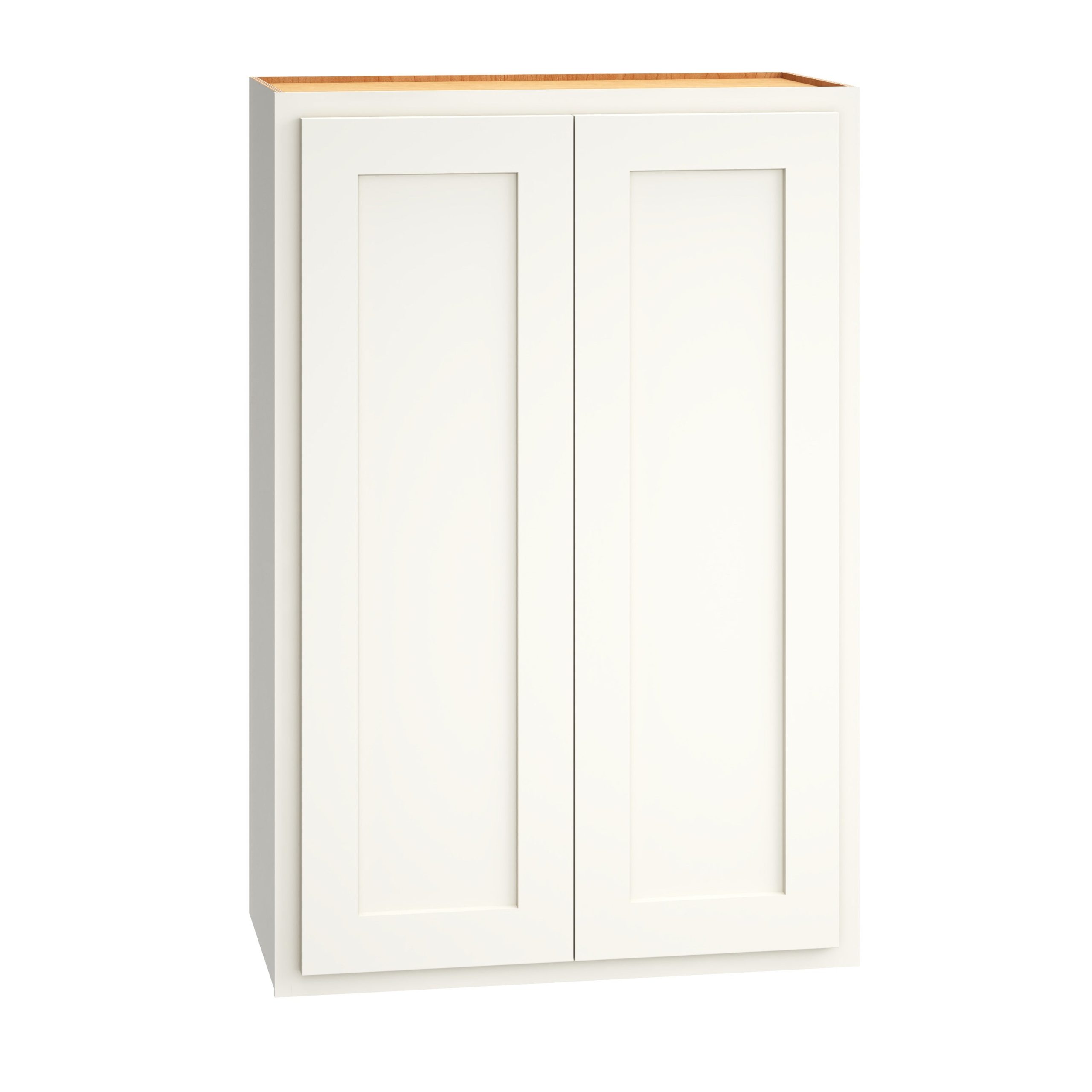Diamond Express Jamestown 24-in W x 36-in H x 12-in D White Partial Overlay Wall Fully Assembled Plywood Cabinet (Recessed Panel Shaker Door Style)