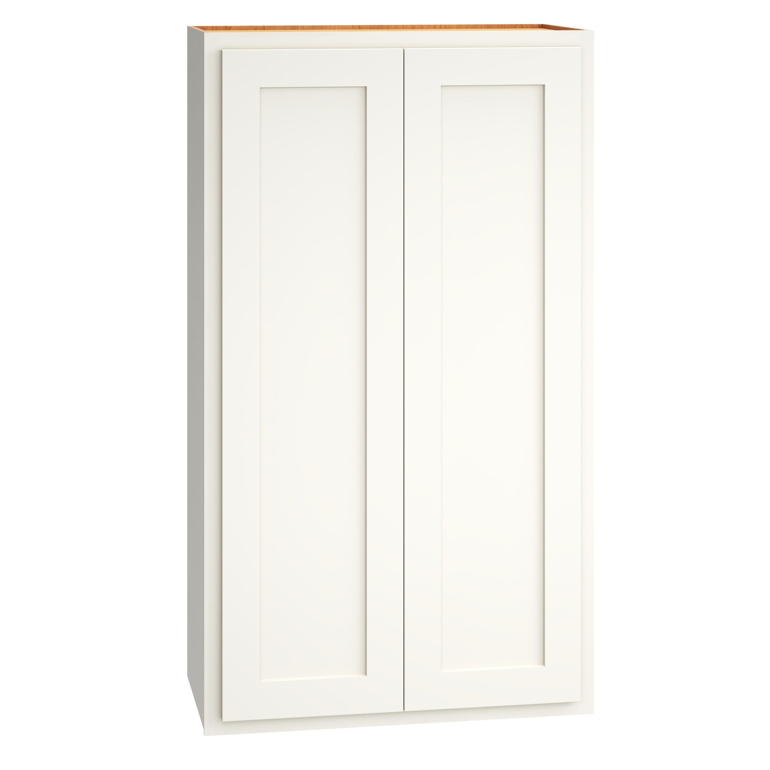 Diamond Express Jamestown 24-in W x 42-in H x 12-in D White Partial Overlay Wall Fully Assembled Plywood Cabinet (Recessed Panel Shaker Door Style)