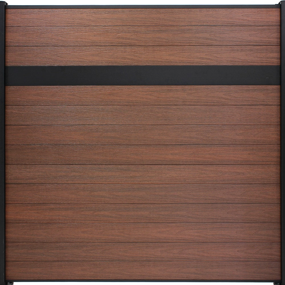 Infinity Euro 6-ft H x 6-ft W Black Rose Privacy Composite Fence Panel