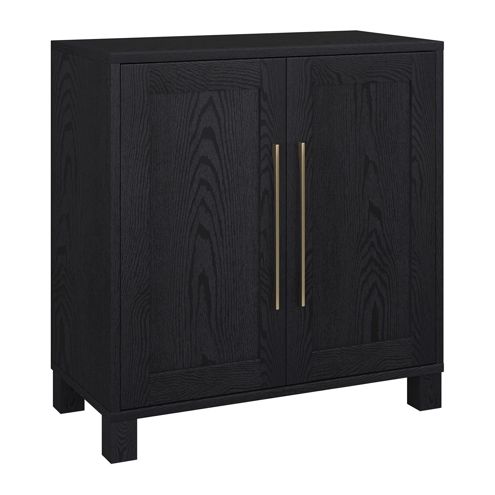 Hailey Home Chabot Black Grain 2-Shelf Office Cabinet