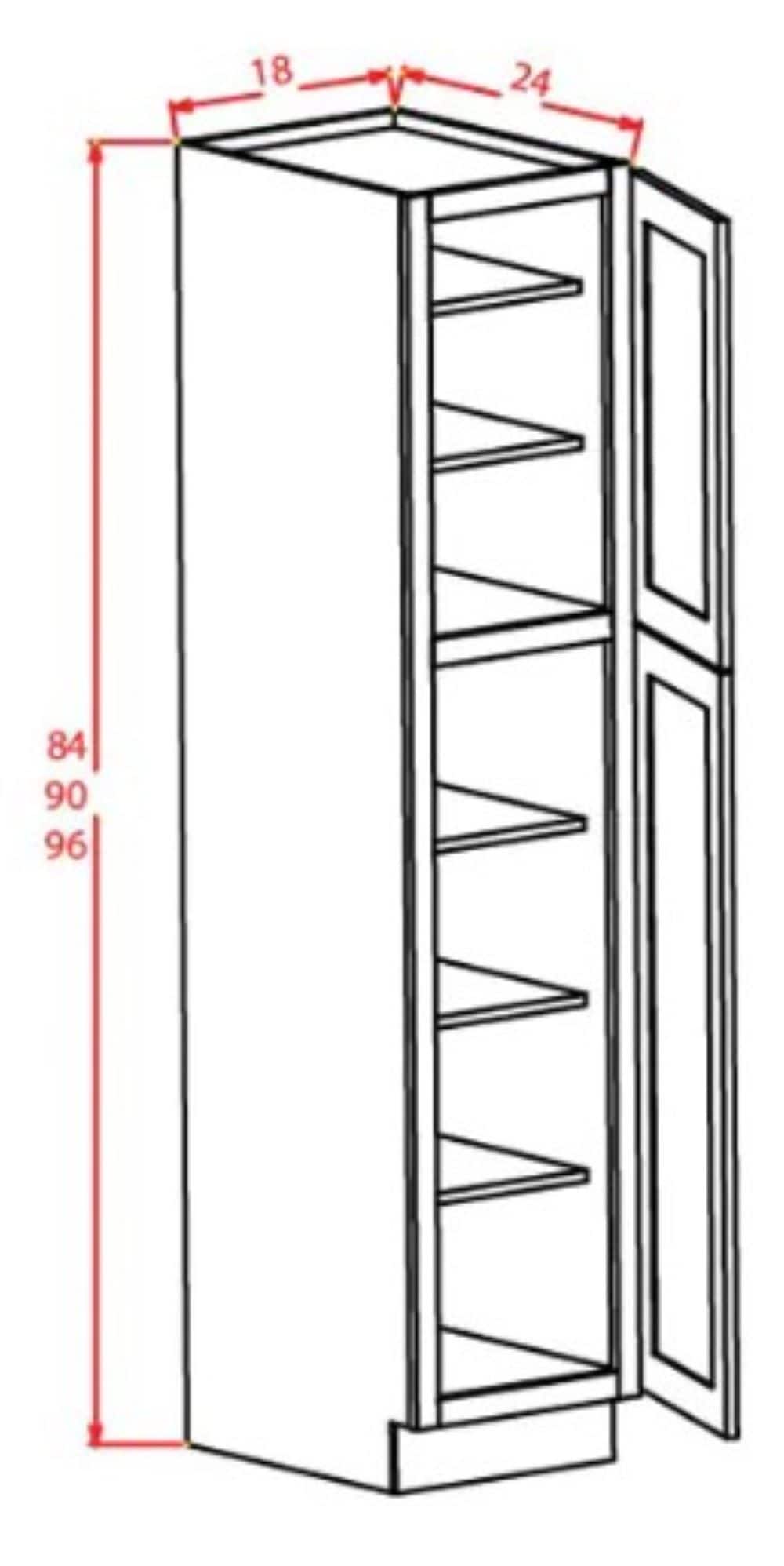 RELIABILT 24-in W x 96-in H Mdf White Freestanding Utility Storage Cabinet