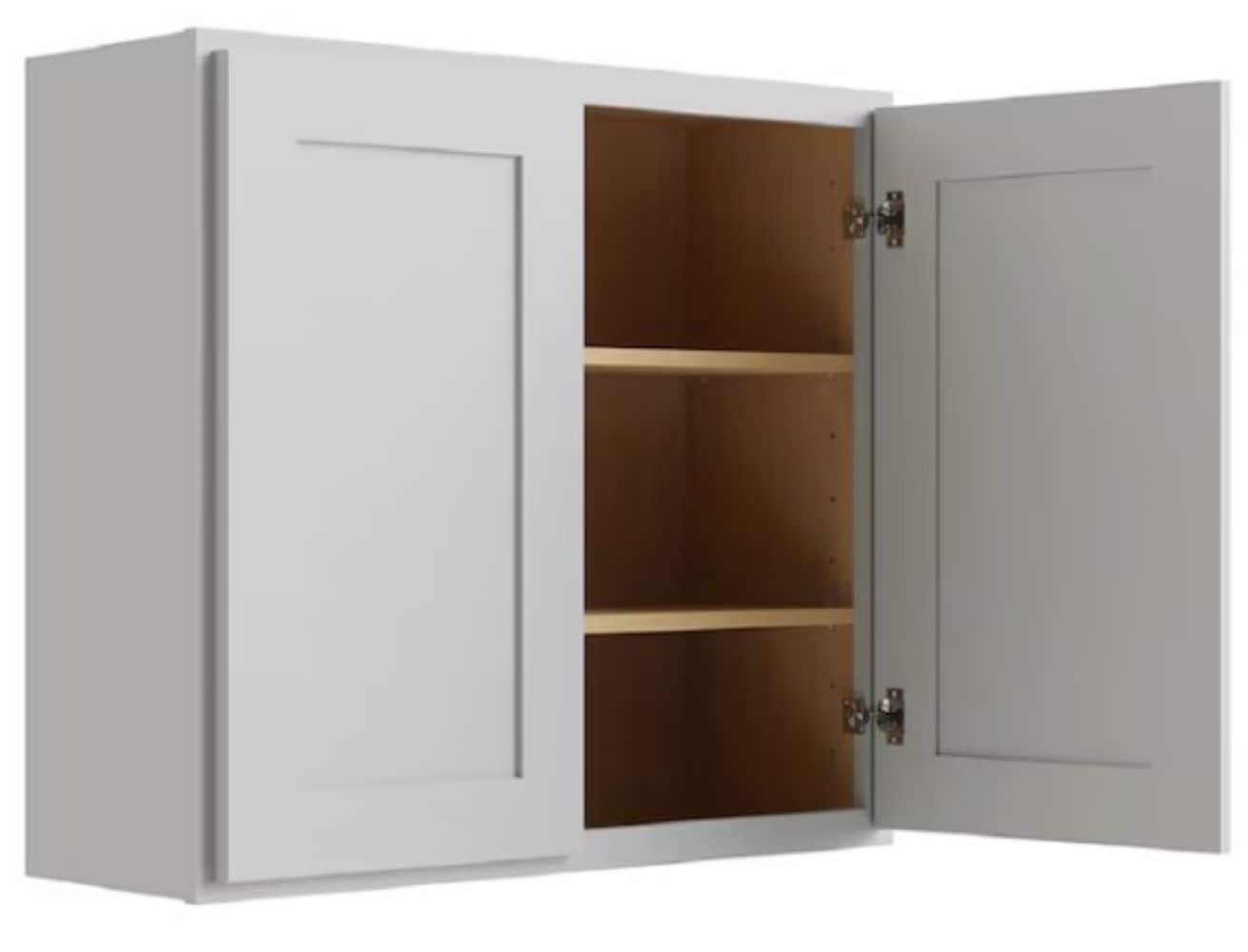 RELIABILT 36-in W x 18-in H x 12-in D Grey Wall Fully Assembled Plywood Cabinet (Shaker Door Style)