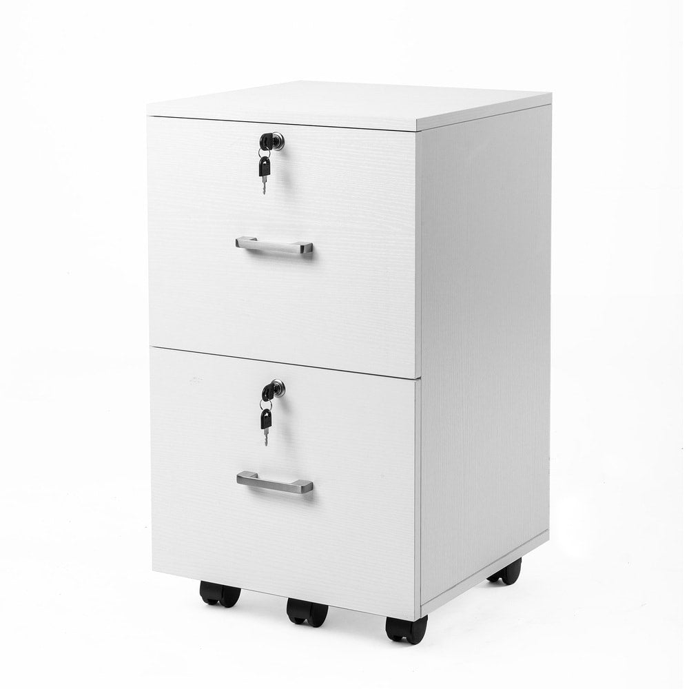 Winado White 2-Drawer 15.75-in File Cabinet