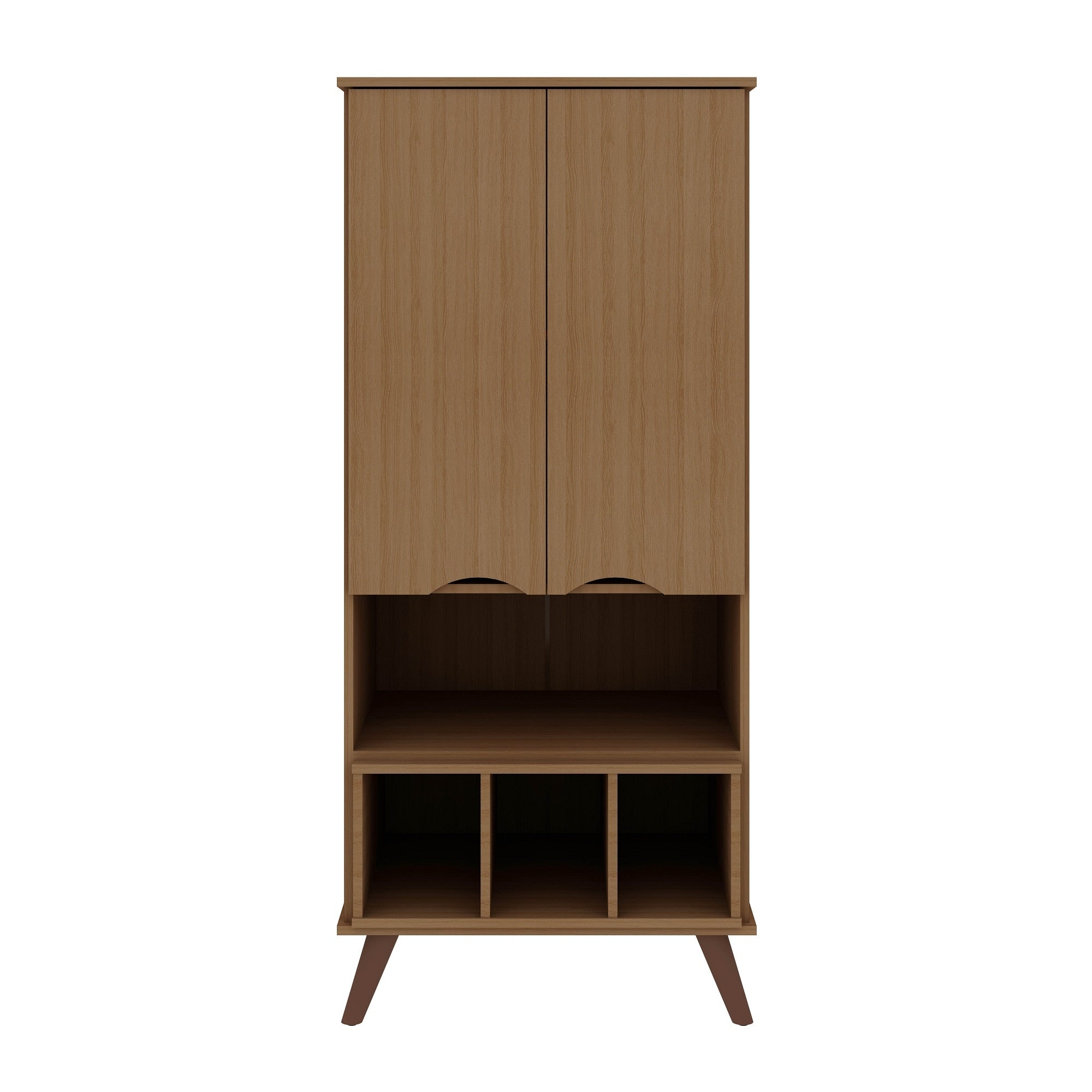 Manhattan Comfort Hampton Black 6-Shelf Office Cabinet