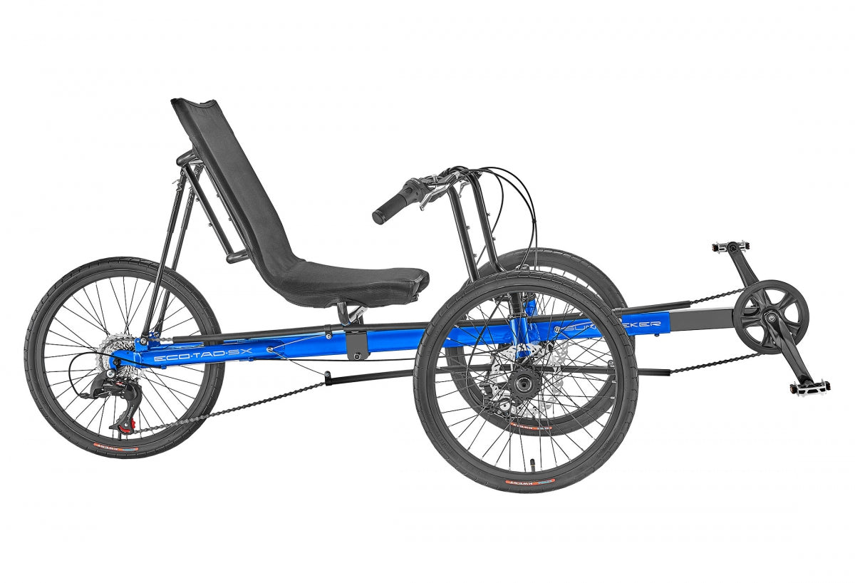 Sun Seeker Eco-Tad SX Tadpole Tricycle - Unisex 20" Folding Bike with Disc Brakes, 7-Speed Gear, Lightweight Aluminum Frame, X-Seam Compatibility