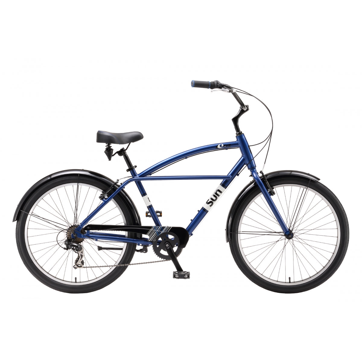 Sun Bicycles Cruz 7 Step-Over 18.5in Blue Metallic/Jet Black 26`
