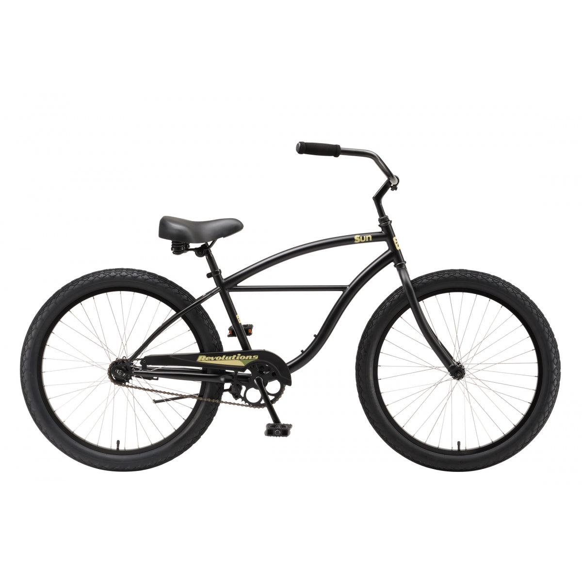 Sun Bicycles Revolutions CB-24 14in Steel Cruiser Bikes — Classic Single-Speed, Durable Alloy Rims, Satin Black & Graphite Metallic Finishes