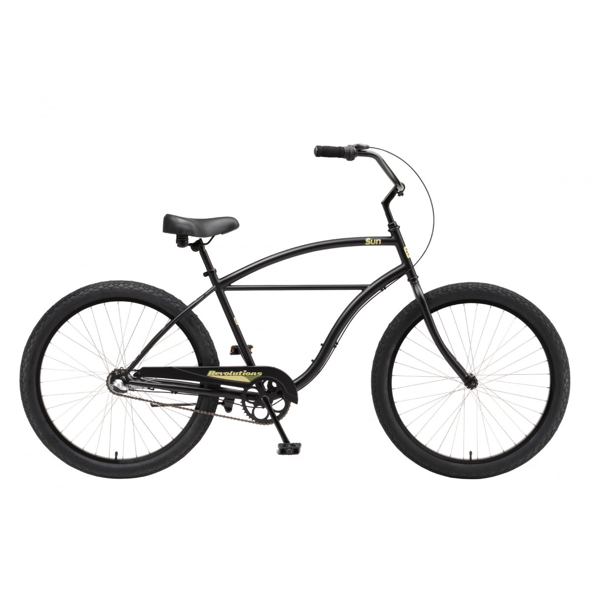 Sun Bicycles Revolutions 3-Speed Steel Cruiser Bikes — Classic High-Tensile Frame, Step-Over Style, 26" & 18.5" Sizes, Durable Components