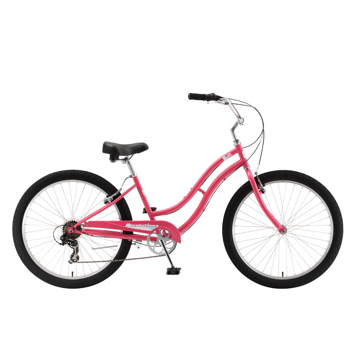 Sun Bicycles Revolutions 7 Step-Thru 16in Coral 26`