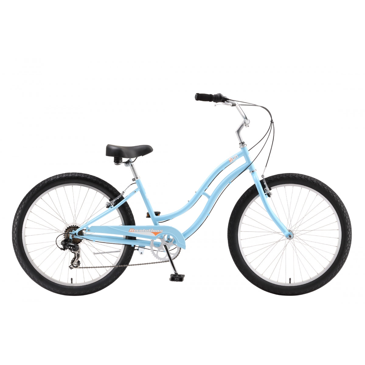 Sun Bicycles Revolutions 7 Step-Thru 16in Aqua 26`