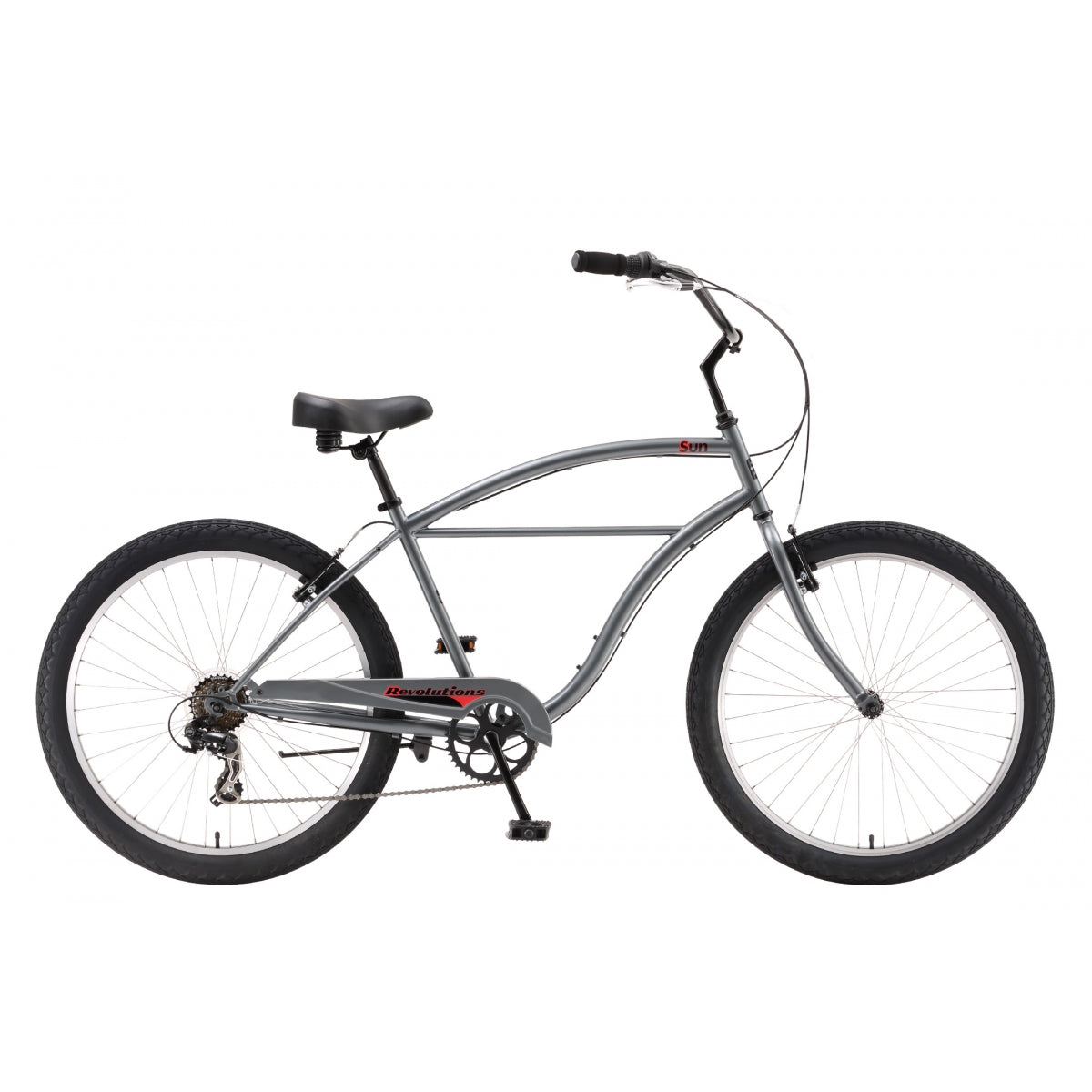 Sun Bicycles Revolutions 7 Step-Over 18.5in Graphite Metallic 26`