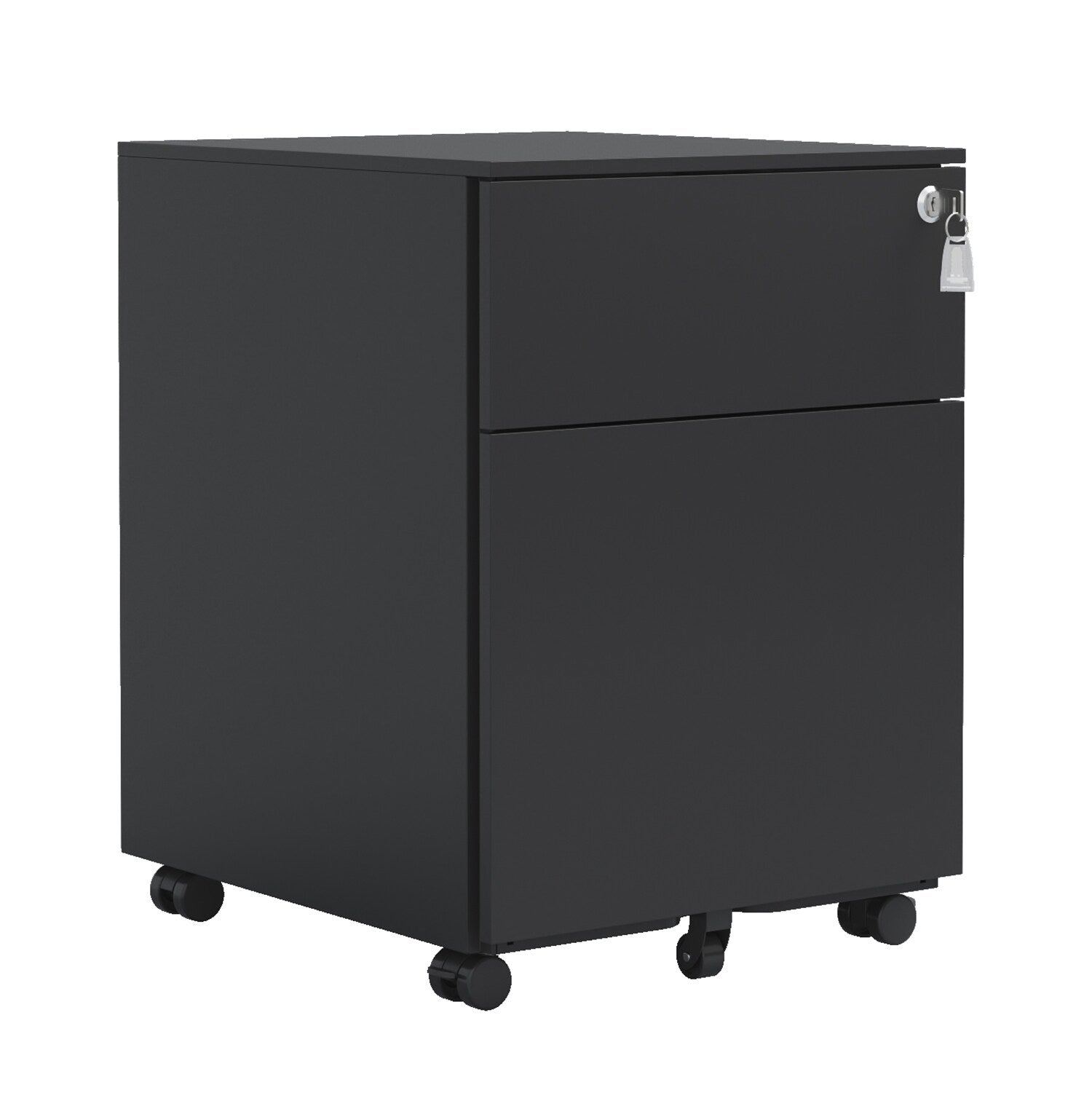 Mondawe Black 2-Drawer 15.35-in File Cabinet