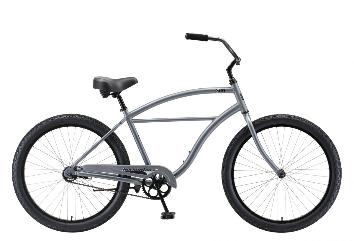 Sun Bicycles Revolutions-AL Step-Over 18.5in Aluminum Cruiser Bikes with Lightweight Frame, Single-Speed Drivetrain, Alloy Rims & Stylish Color Options