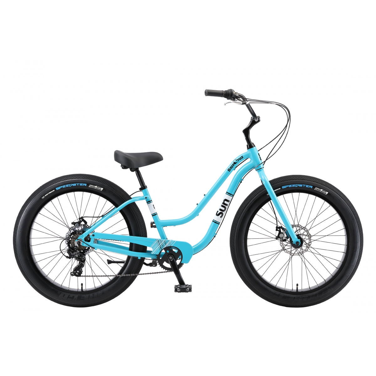 Sun Bicycles Baja Cruz 7-Speed Step-Thru Bikes — Aluminum Alloy Frame, Cruiser Style, 26" Wheels, Disc Brakes, Comfortable & Durable for Leisure Riding