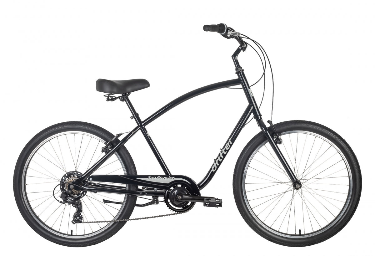 Sun Bicycles Drifter 7-Speed Step-Over Cruiser Bike — 19in Steel Frame, 26" Multi-Condition Tires, Alloy Components, Rack & Fenders