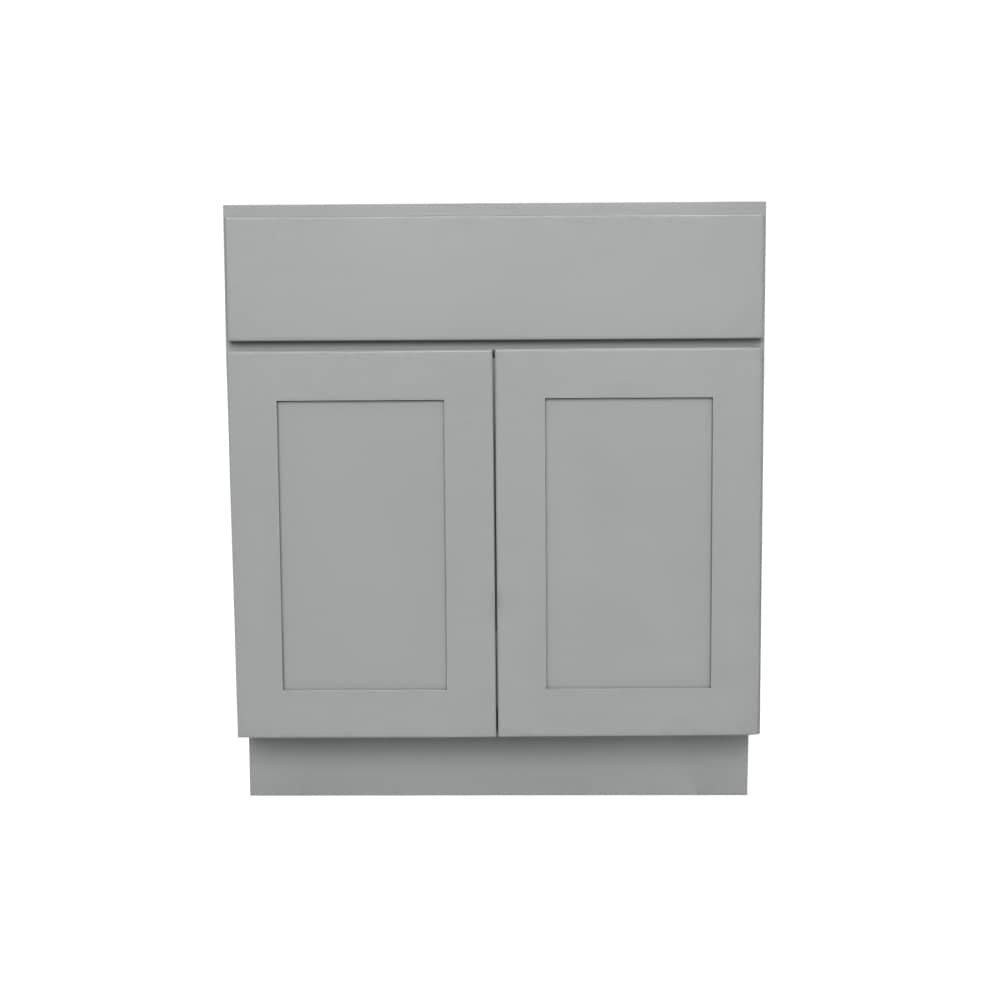 RELIABILT Overlake 30-in W x 34.5-in H x 24-in D Gray Sink Base Ready To Assemble Plywood Cabinet (Recessed Panel Shaker Style)
