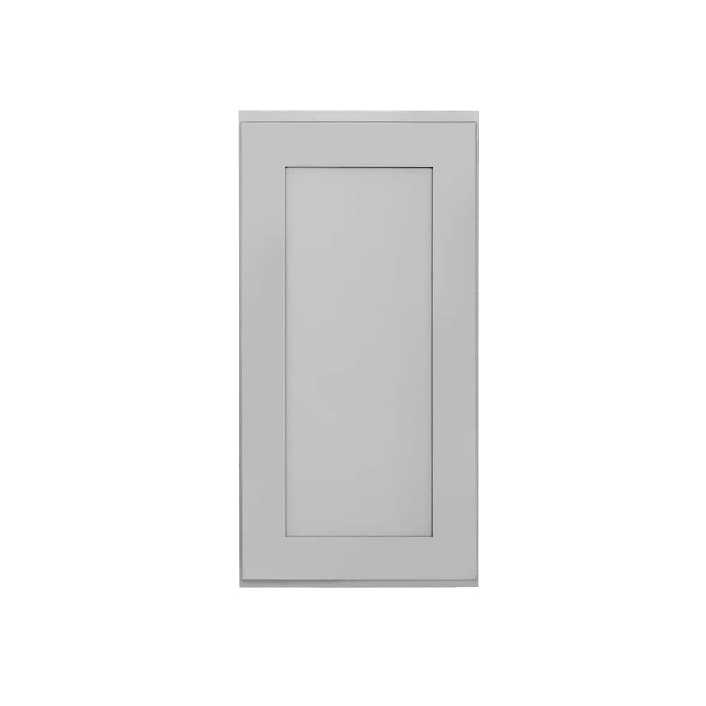 RELIABILT Overlake 15-in W x 30-in H x 12-in D Gray Wall Ready To Assemble Plywood Cabinet (Recessed Panel Shaker Door Style)