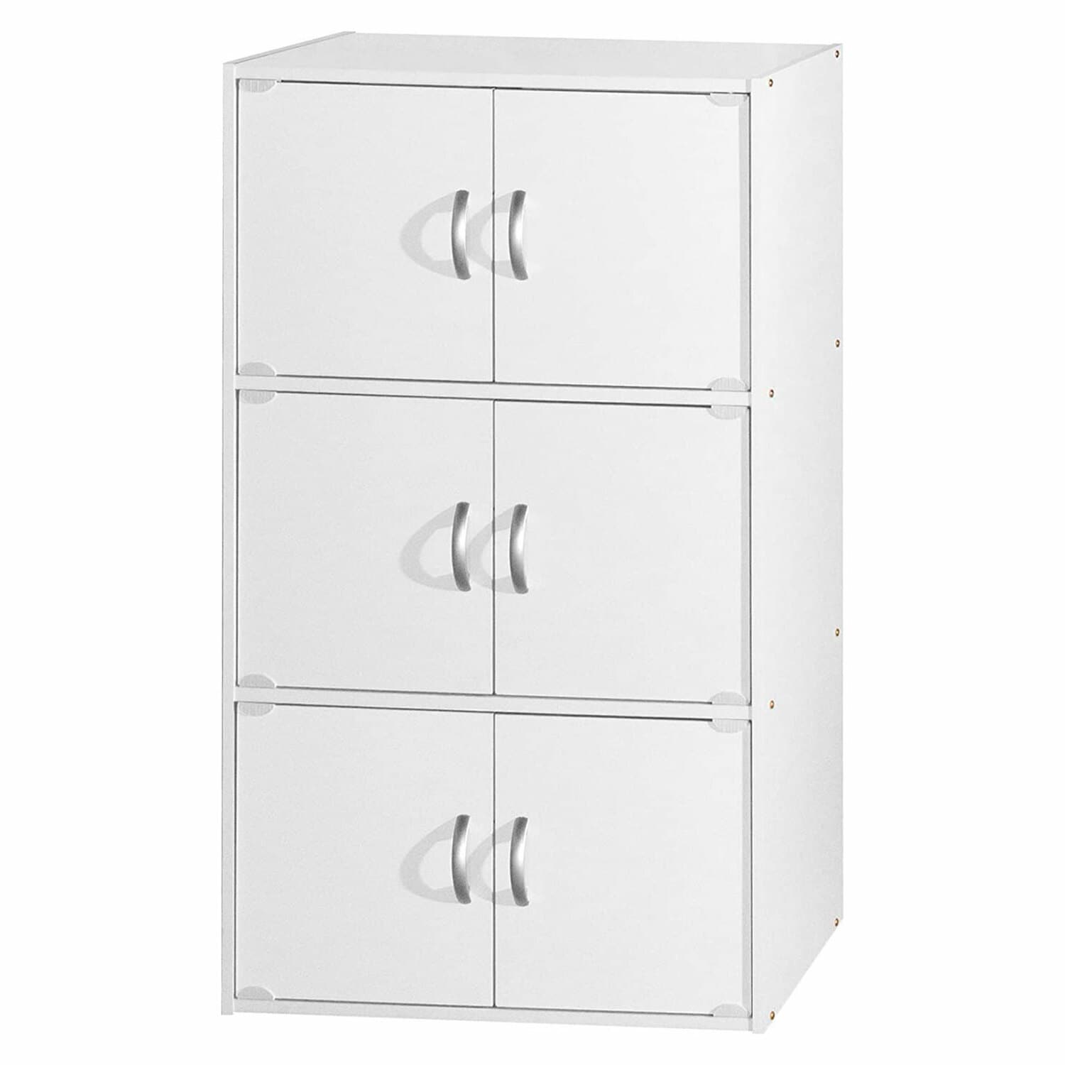 Hodedah 23.6-in W x 40.9-in H Wood White Freestanding Utility Storage Cabinet