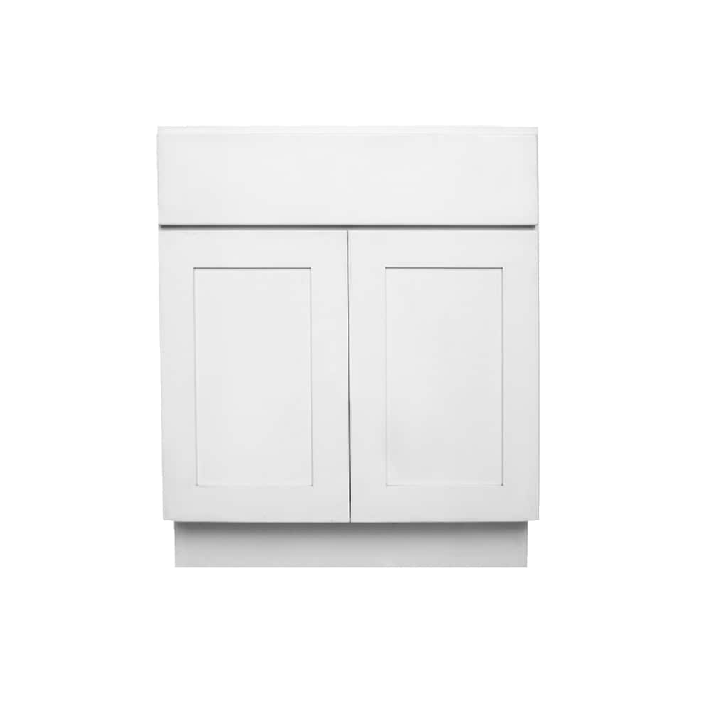 RELIABILT Fairplay 30-in W x 34.5-in H x 24-in D White 1-Drawer Base Ready To Assemble Plywood Cabinet (Recessed Panel Shaker Door Style)