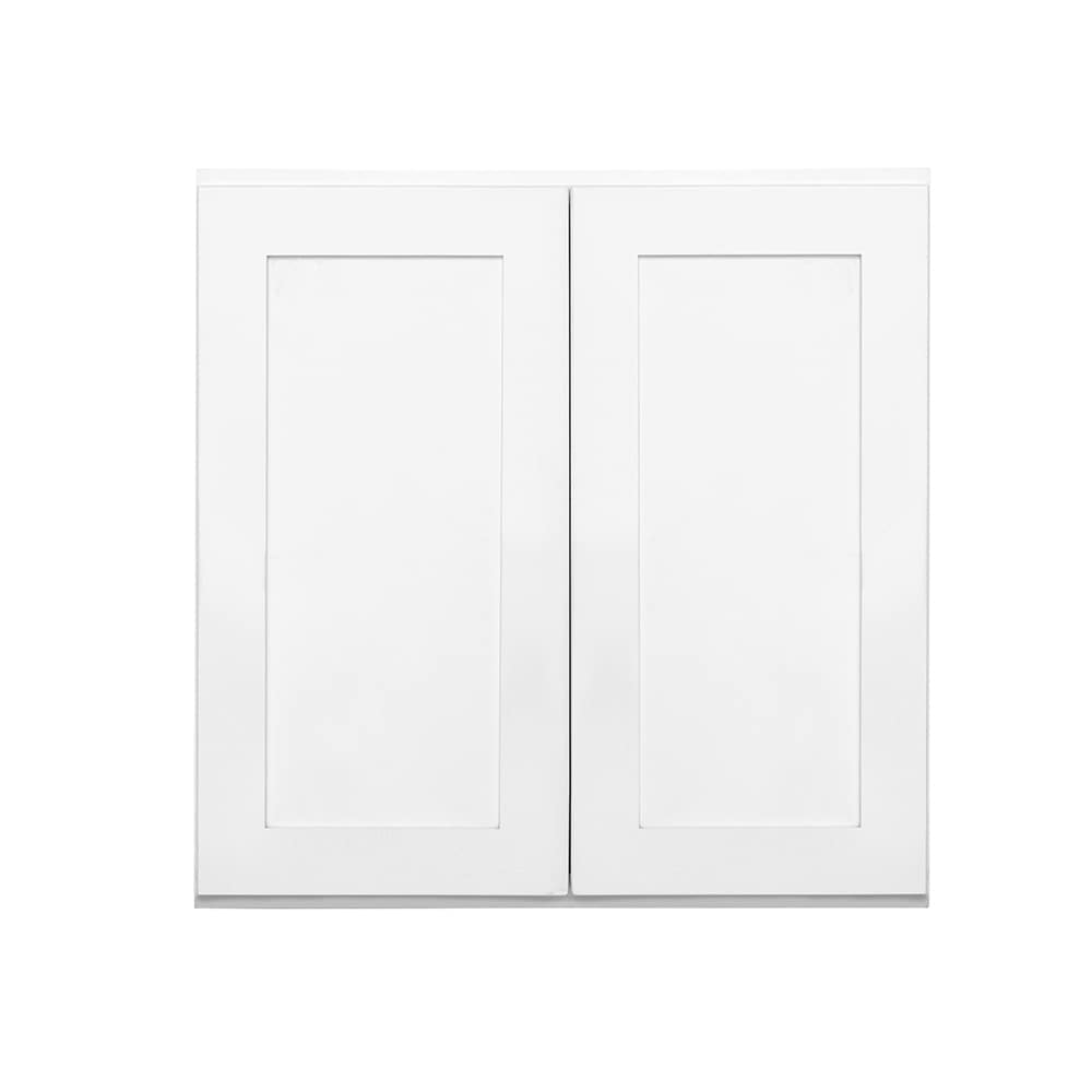RELIABILT Fairplay 27-in W x 30-in H x 12-in D White Wall Ready To Assemble Plywood Cabinet (Recessed Panel Shaker Door Style)