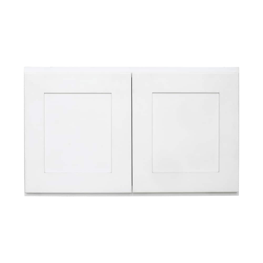 RELIABILT Fairplay 30-in W x 18-in H x 12-in D White Wall Ready To Assemble Plywood Cabinet (Recessed Panel Shaker Door Style)