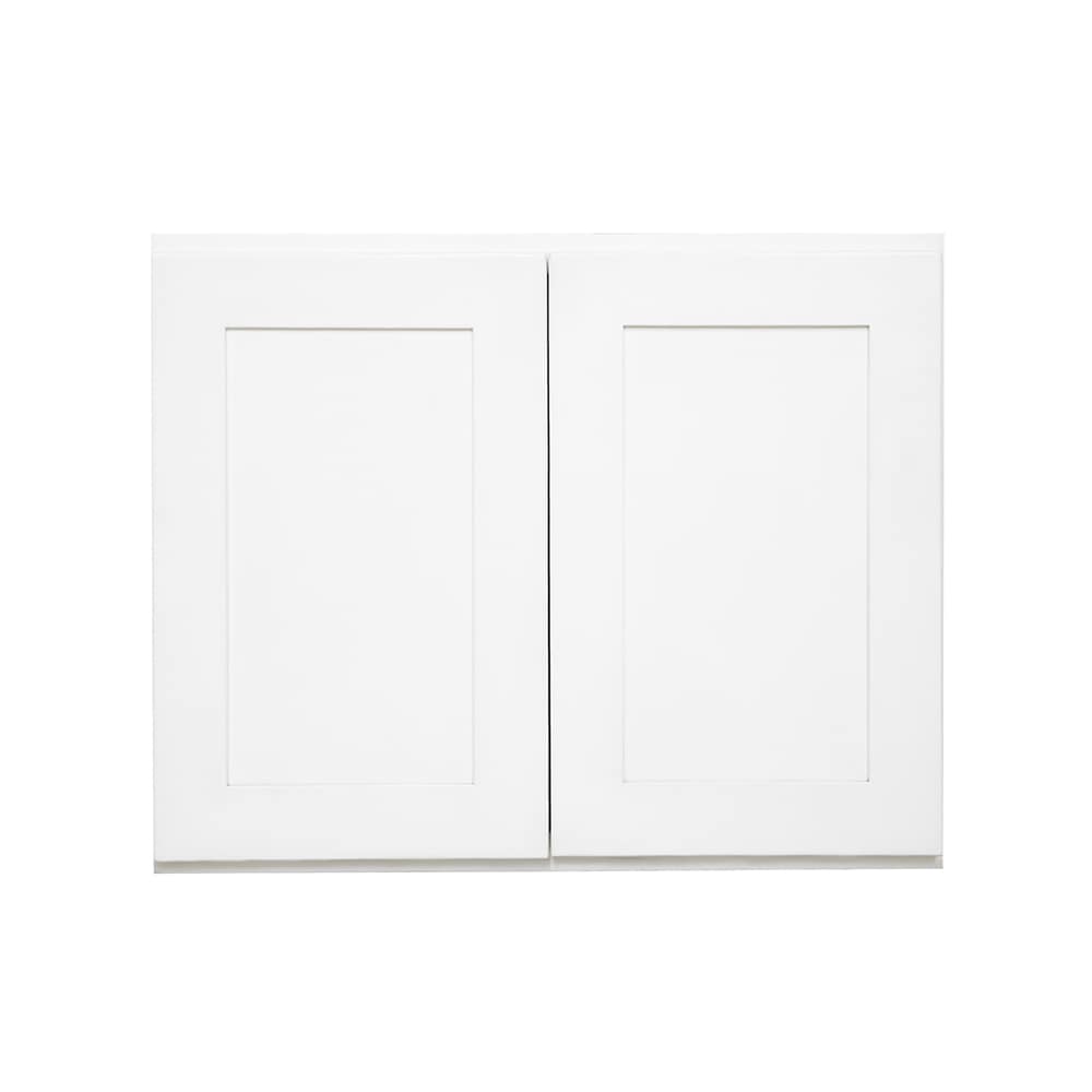 RELIABILT Fairplay 30-in W x 24-in H x 12-in D White Wall Ready To Assemble Plywood Cabinet (Recessed Panel Shaker Door Style)