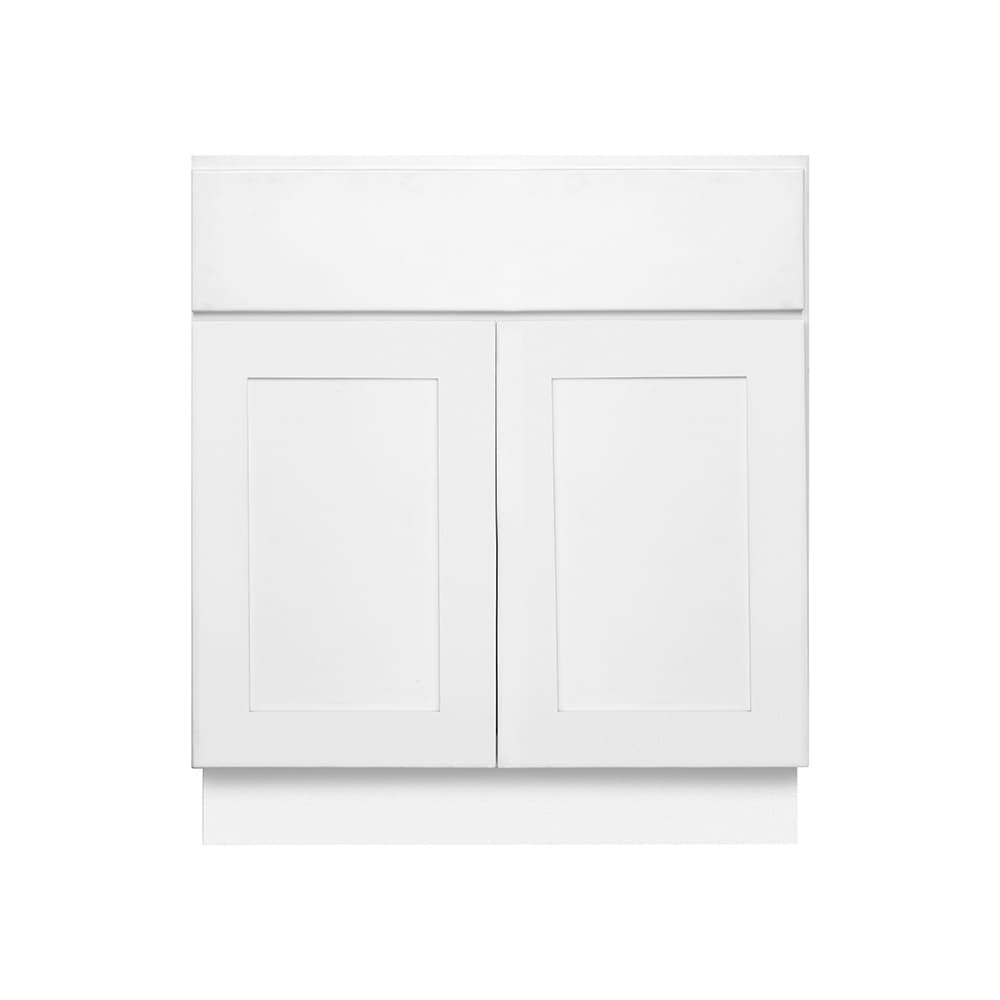 RELIABILT Fairplay 36-in White Shaker Sink Base Kitchen Cabinet, Ready to Assemble, Plywood Construction