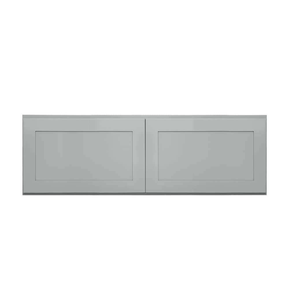 RELIABILT Overlake 36-in W x 12-in H x 12-in D Gray Wall Ready To Assemble Plywood Cabinet (Recessed Panel Shaker Door Style)