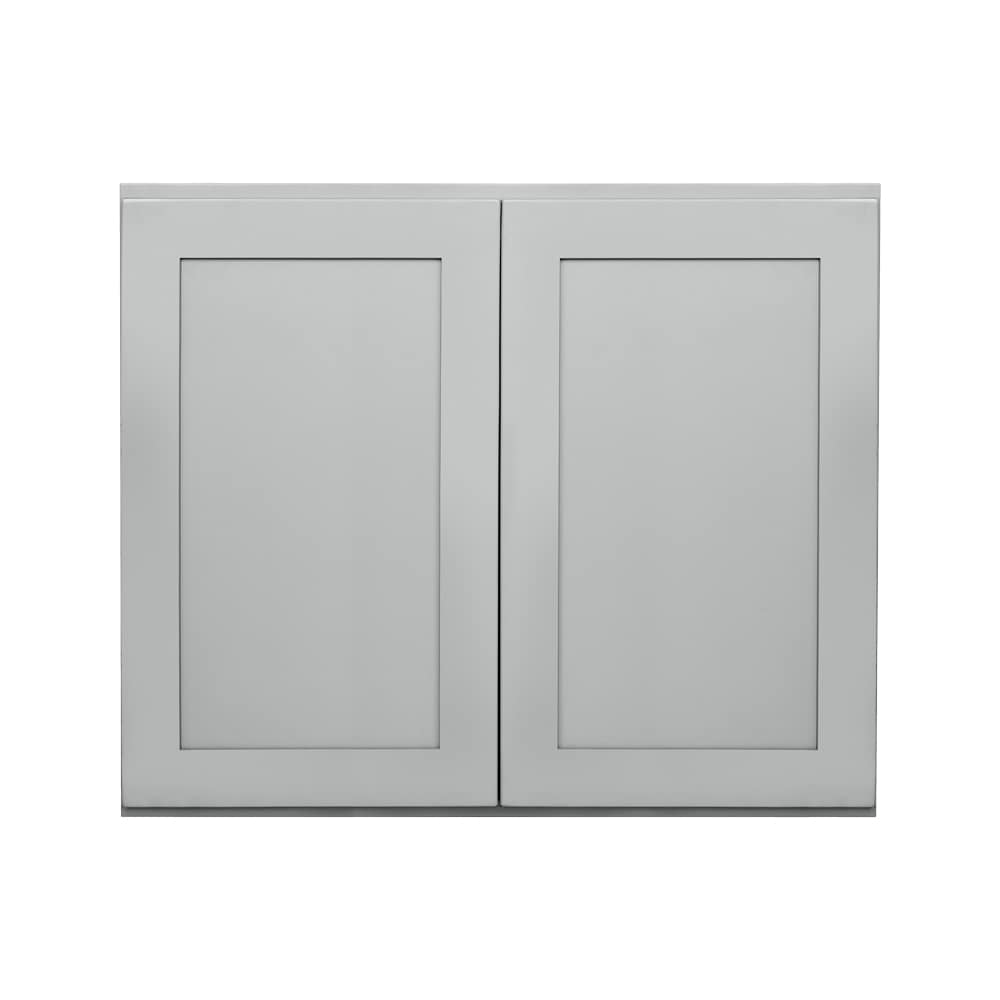 RELIABILT Overlake 36-in W x 30-in H x 12-in D Gray Wall Ready To Assemble Plywood Cabinet (Recessed Panel Shaker Door Style)