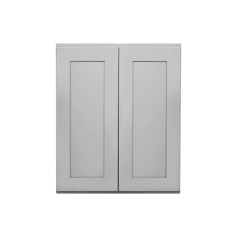 RELIABILT Overlake 30-in W x 36-in H x 12-in D Gray Wall Ready To Assemble Plywood Cabinet (Recessed Panel Shaker Door Style)
