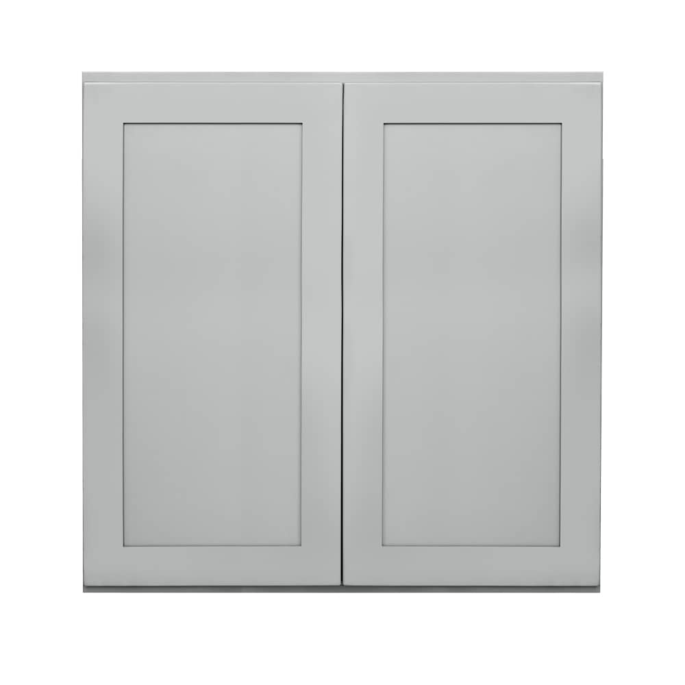 RELIABILT Overlake 36-in W x 36-in H x 12-in D Gray Wall Ready To Assemble Plywood Cabinet (Recessed Panel Shaker Door Style)