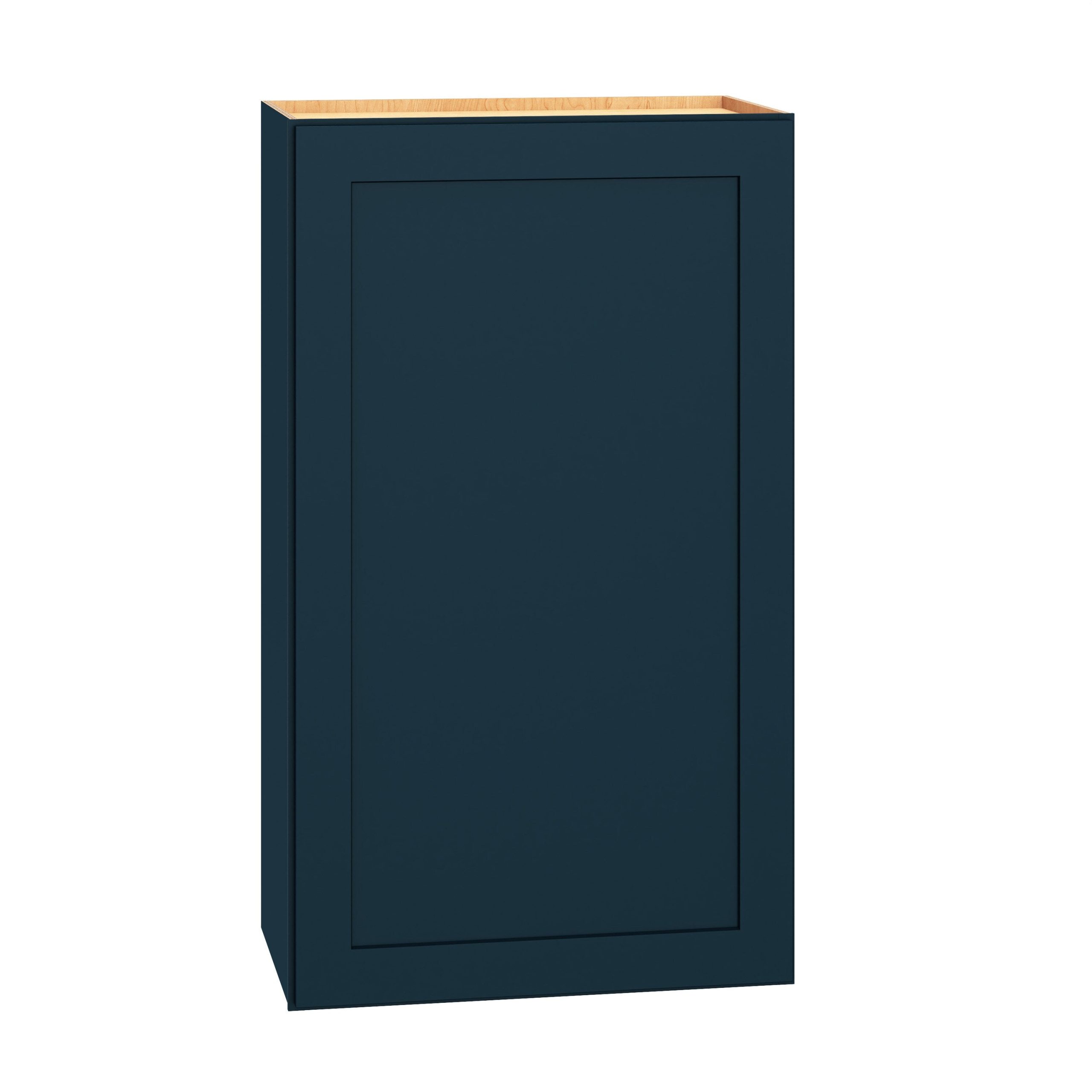Diamond Express Jamestown 21-in W x 36-in H x 12-in D Regatta Blue Wall Fully Assembled Plywood Cabinet (Recessed Panel Shaker Door Style)