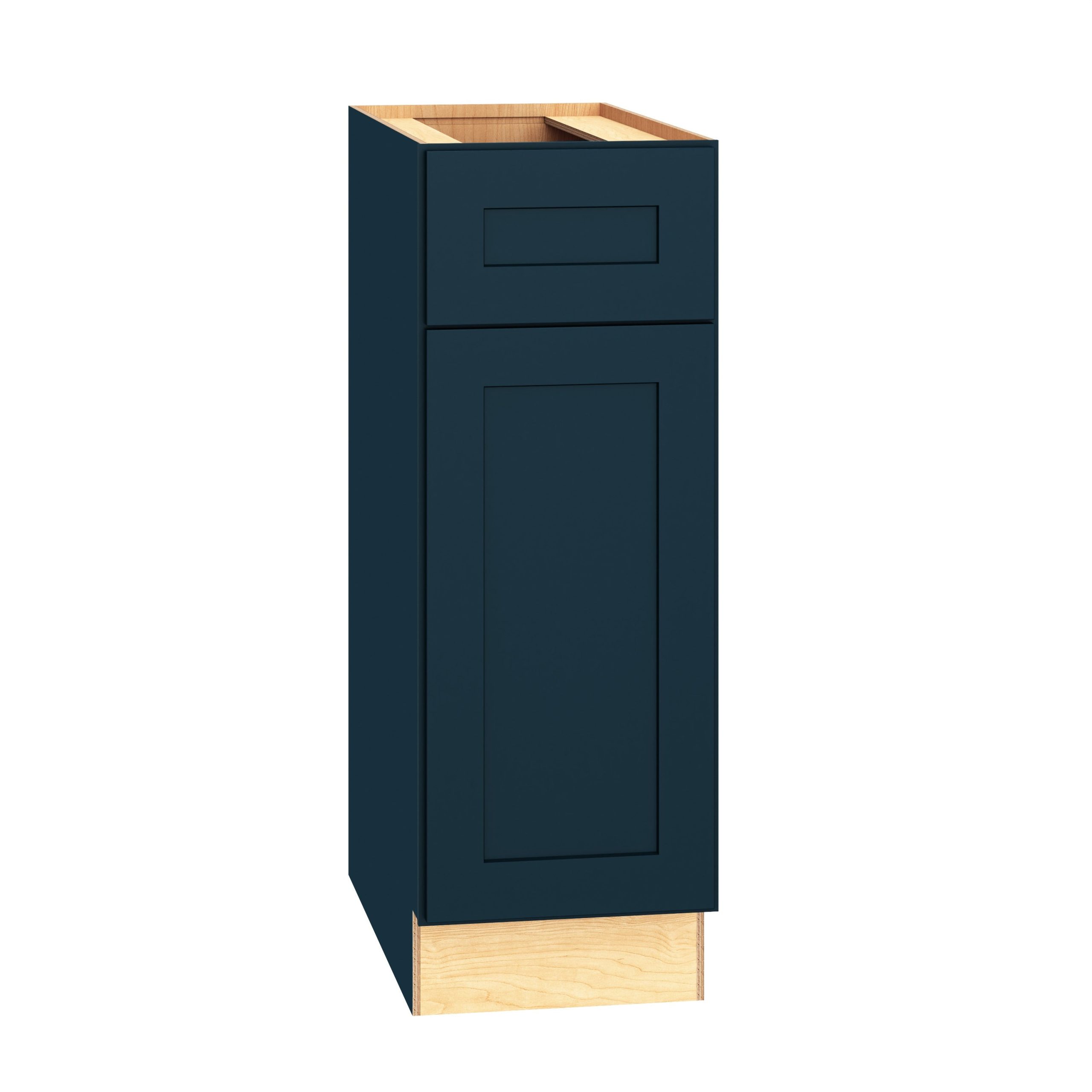 Diamond Express Jamestown 12-in W x 34.5-in H x 24-in D Regatta Blue 1-Drawer Base Fully Assembled Plywood Cabinet (Recessed Panel Shaker Style)