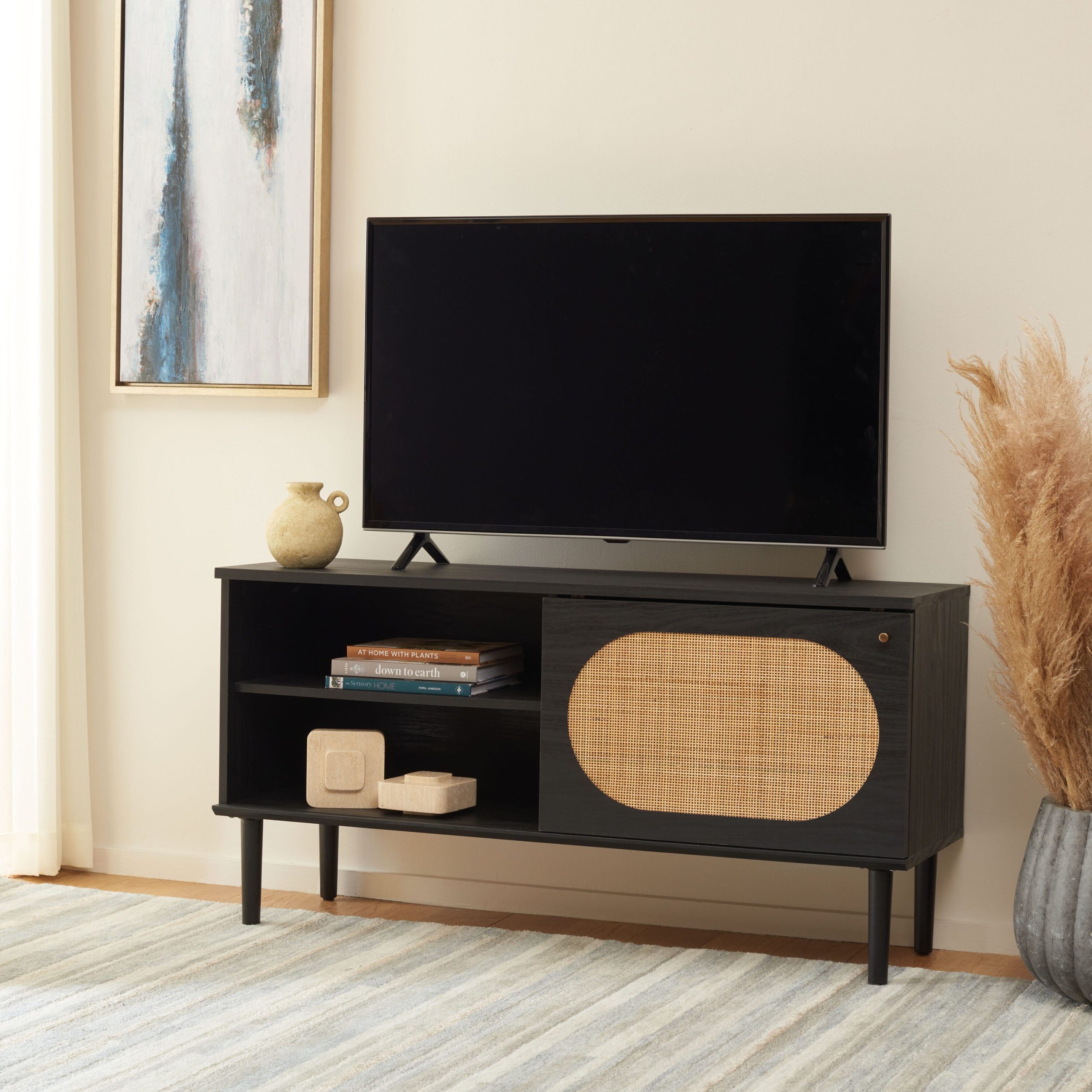 Safavieh Claude Black Coastal Mdf Media Cabinet
