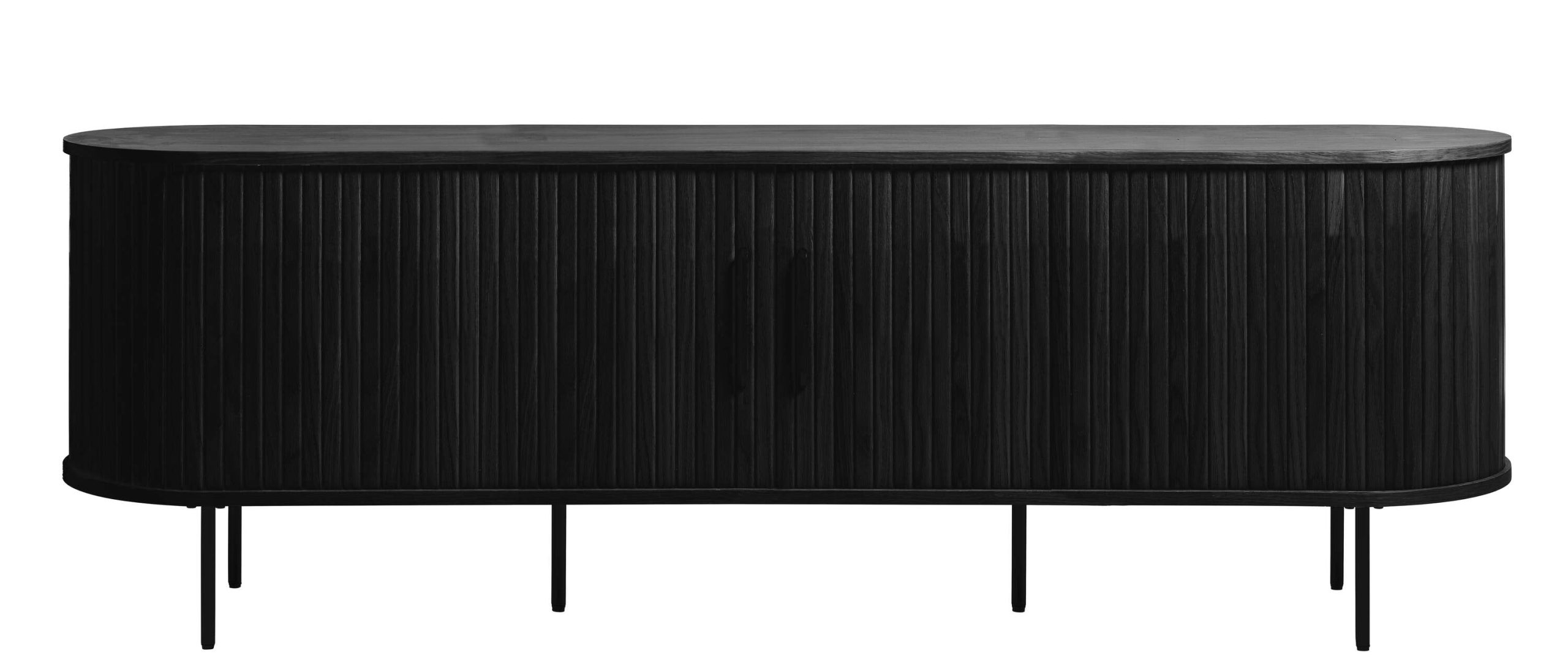 Black Oak Contemporary/Modern Wood Media Cabinet