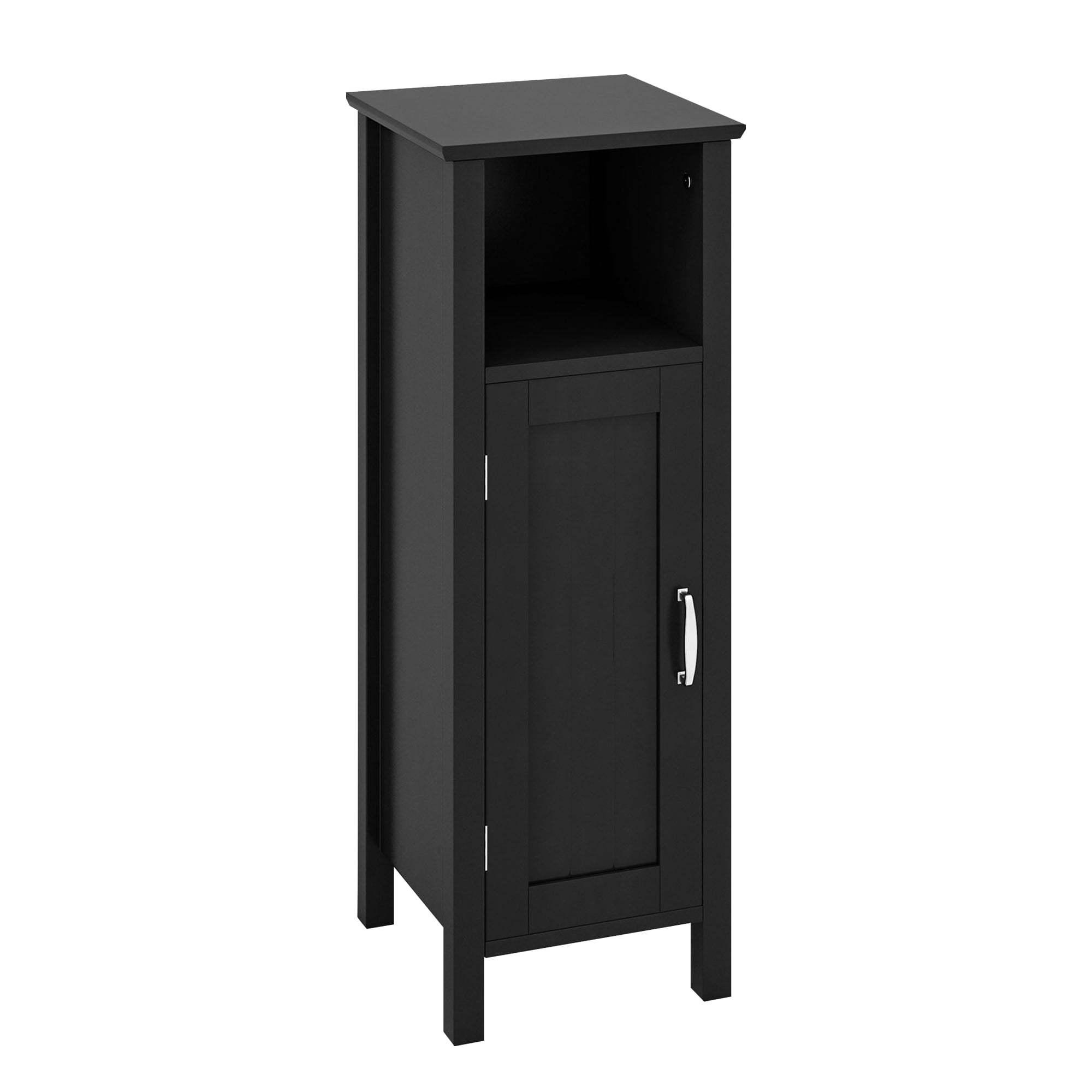 WELLFOR 12-in x 31.5-in x 12-in Black Freestanding Corner Linen Cabinet