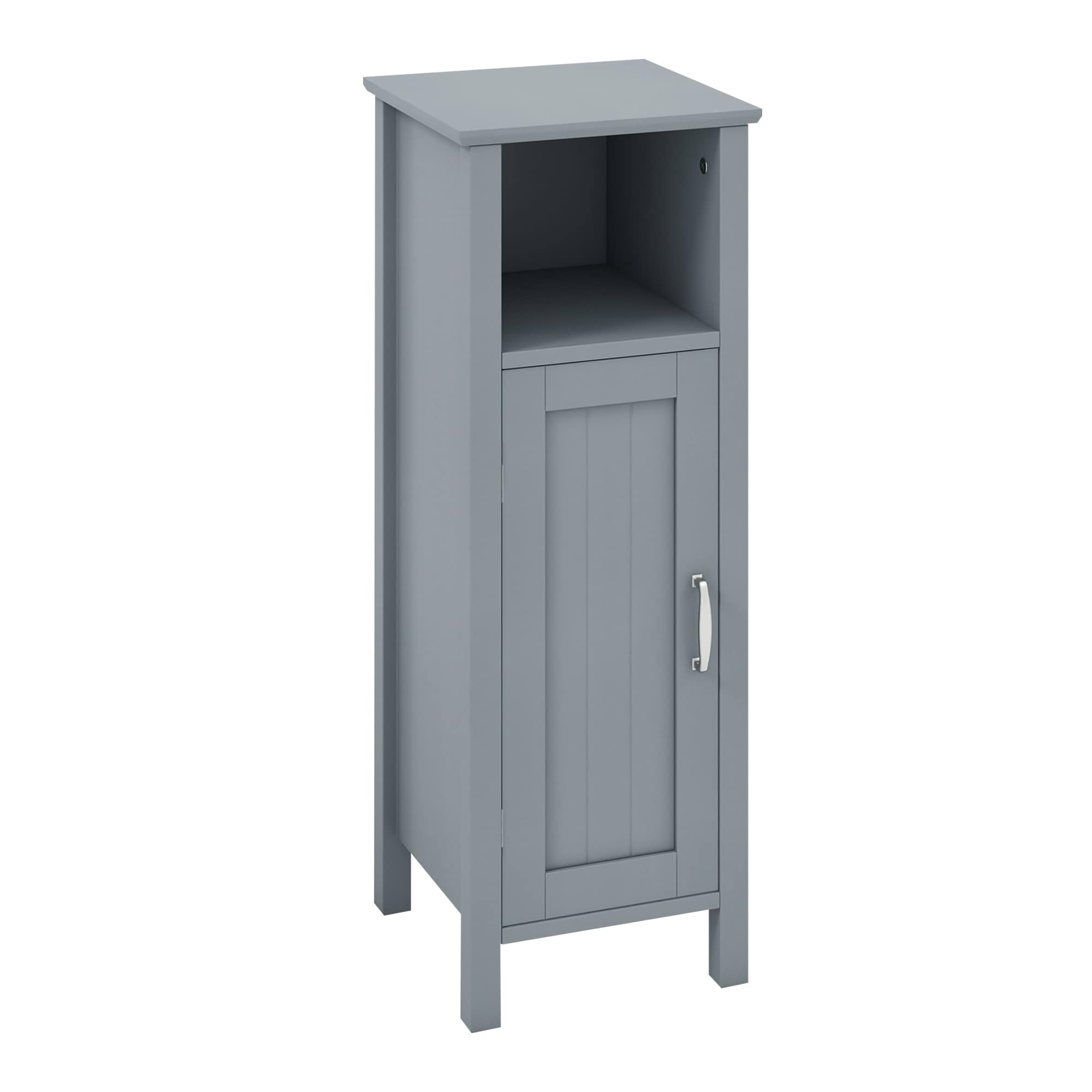 WELLFOR 12-in x 31.5-in x 12-in Gray Freestanding Corner Linen Cabinet