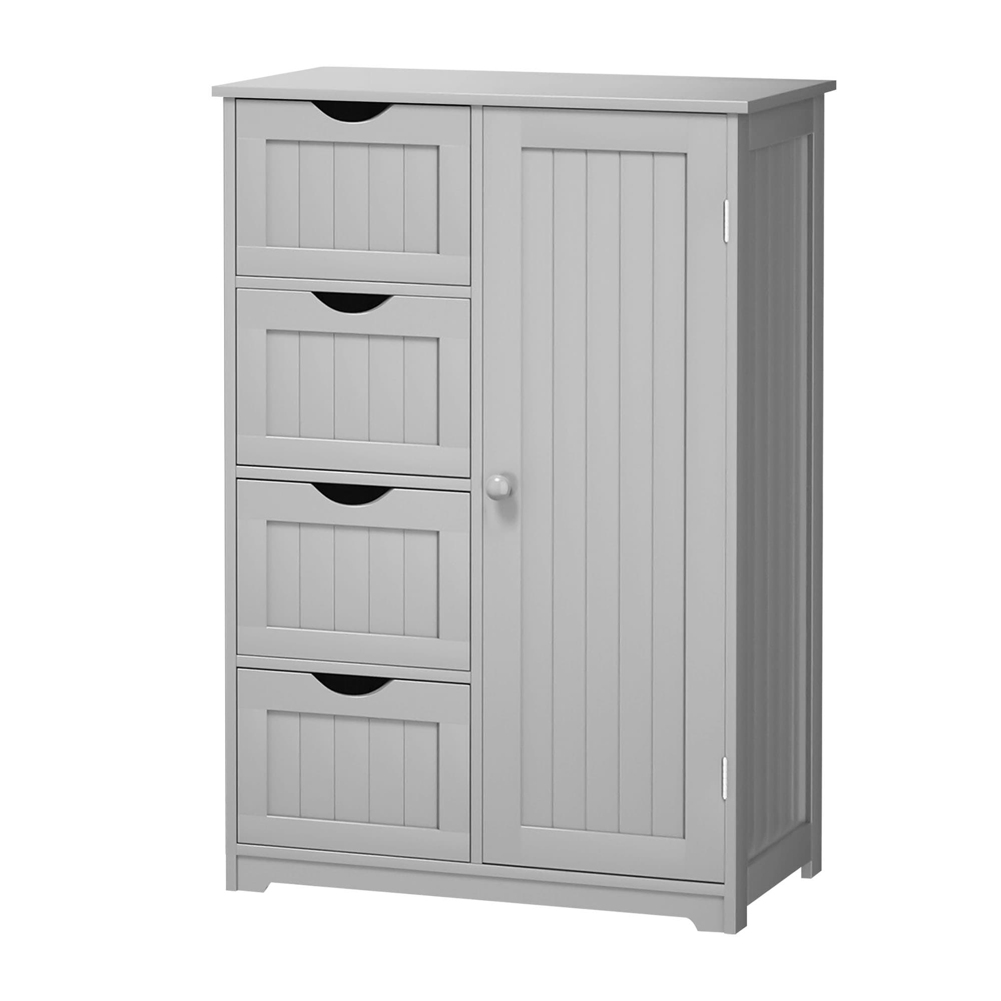 WELLFOR 22-in x 32-in x 12-in Gray Freestanding Linen Cabinet