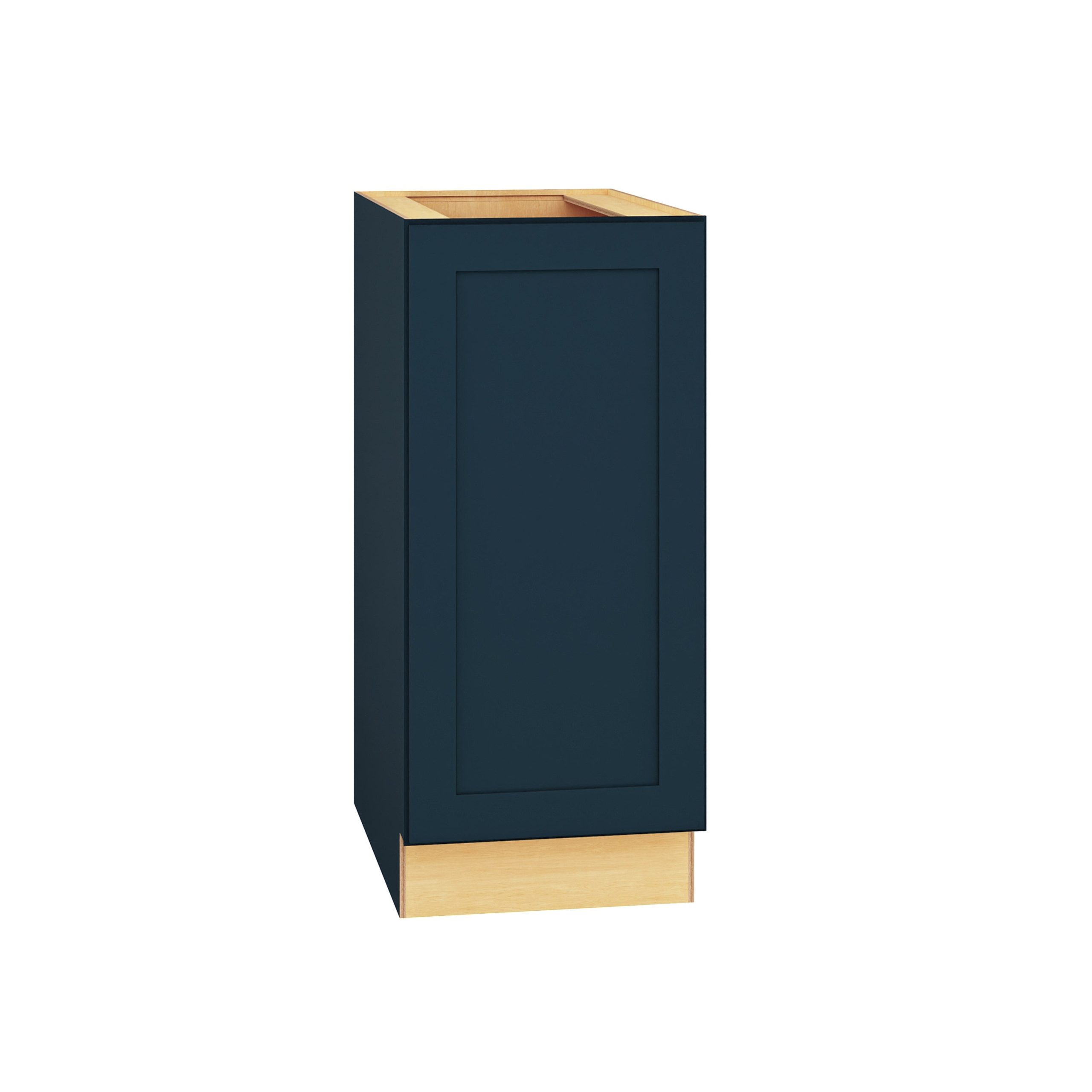 Diamond Express Jamestown 15-in W x 34.5-in H x 24-in D Regatta Blue Base Fully Assembled Plywood Cabinet (Recessed Panel Shaker Door Style)