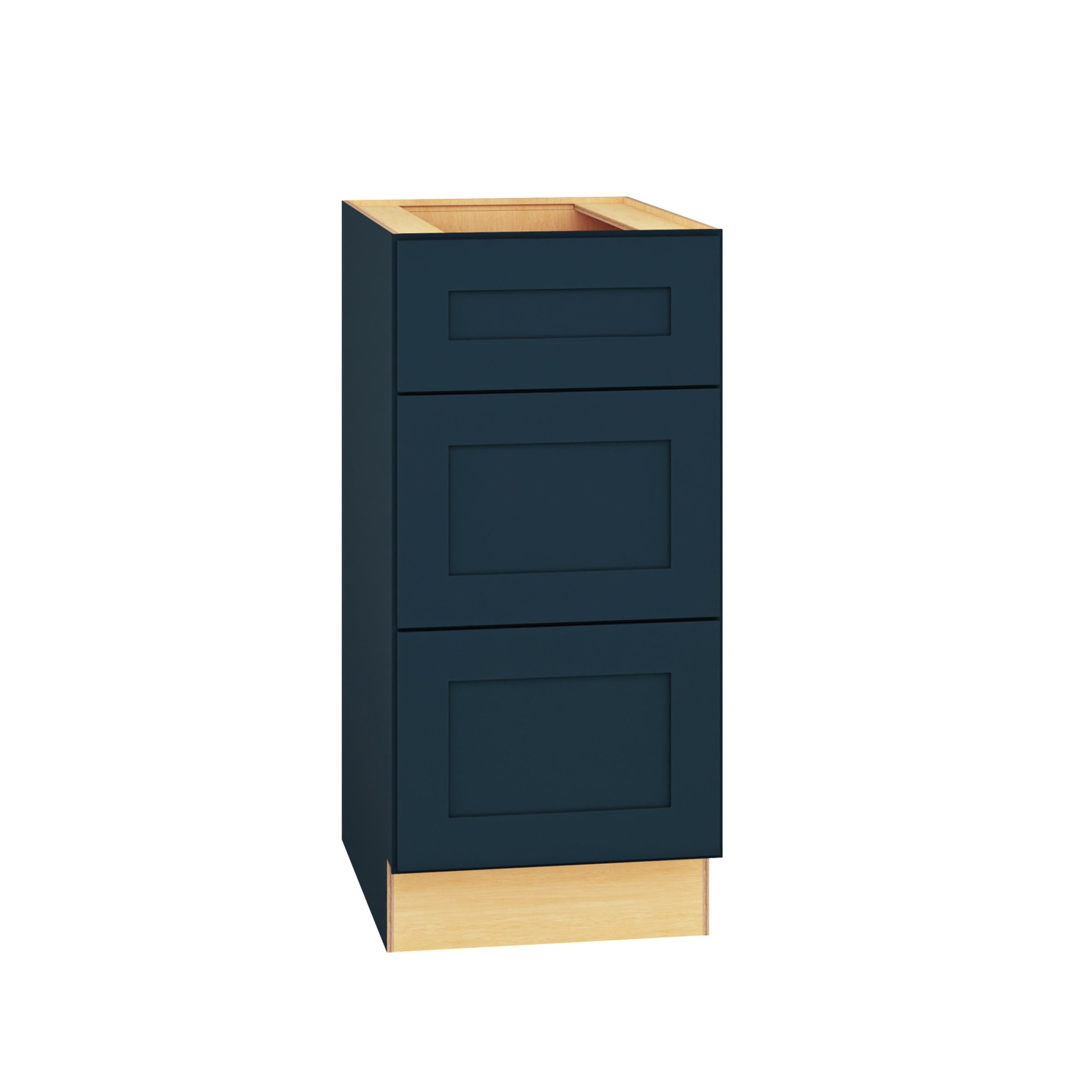 Diamond Express Jamestown 15-in W x 32.5-in H x 21-in D Regatta Blue 3-Drawer Wood Wall-mount Cabinet Banks