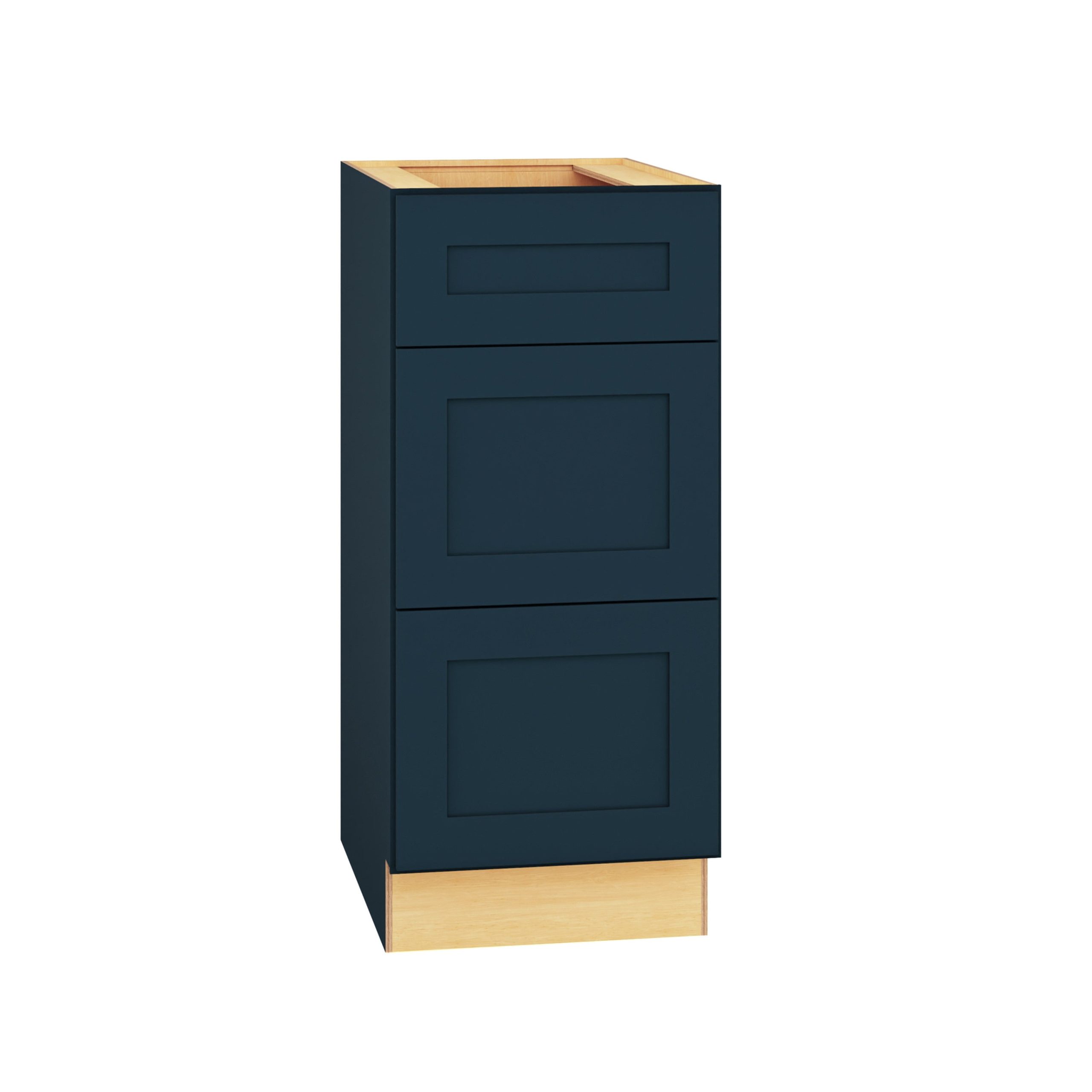 Diamond Express Jamestown 15-in W x 34.5-in H x 21-in D Regatta Blue 3-Drawer Wood Wall-mount Cabinet Banks