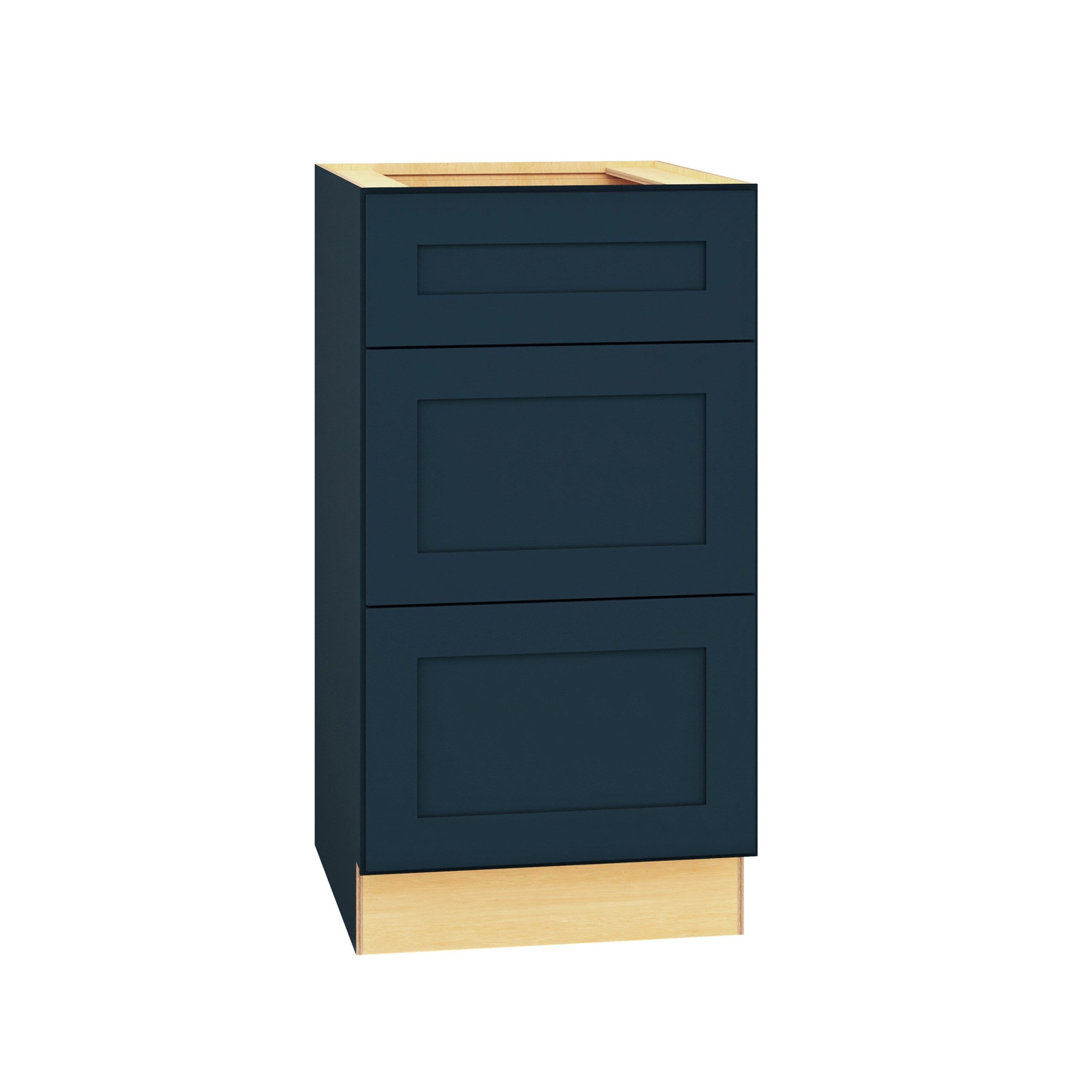 Diamond Express Jamestown 18-in W x 34.5-in H x 21-in D Regatta Blue 3-Drawer Wood Wall-mount Cabinet Banks