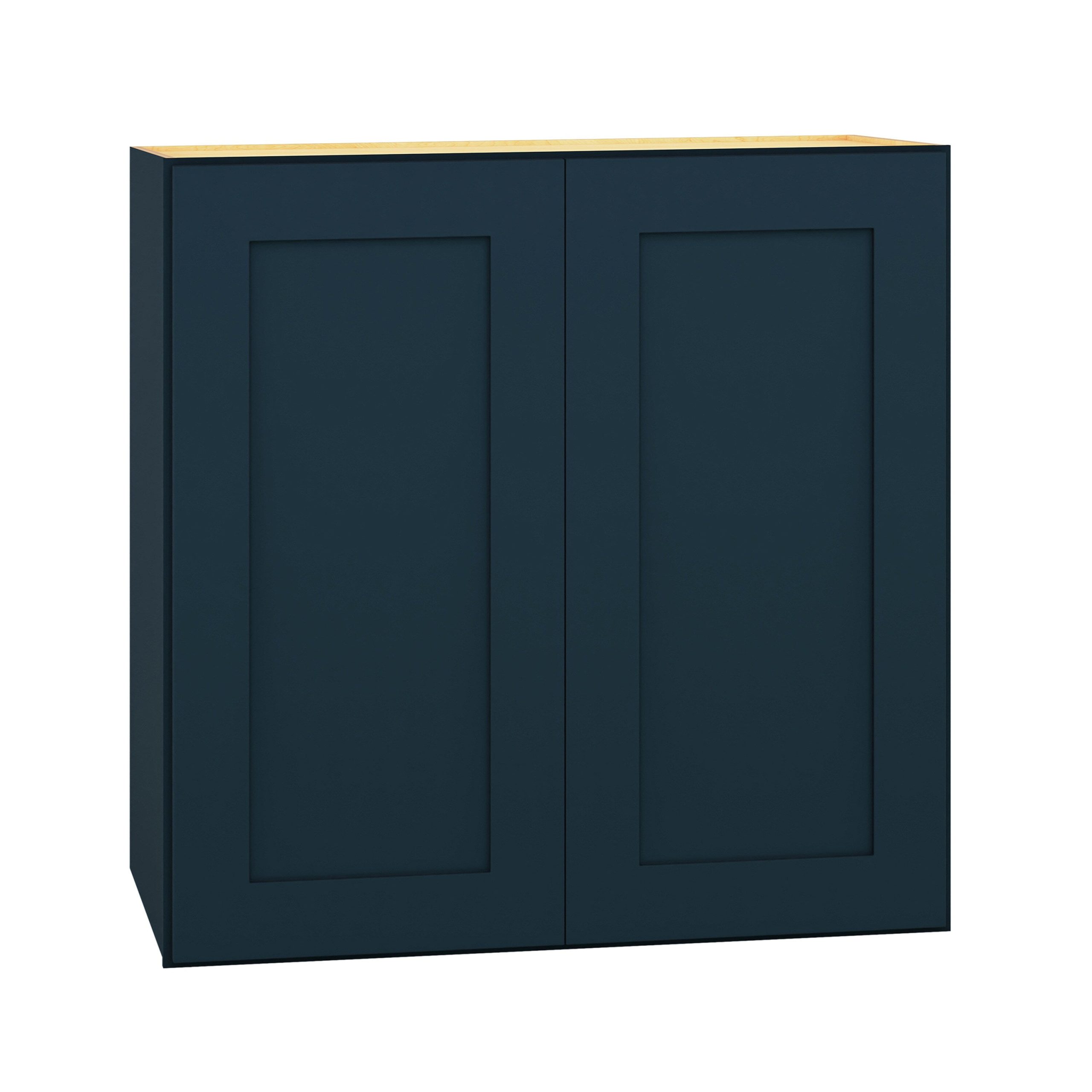 Diamond Express Jamestown 24-in W x 24-in H x 12-in D Regatta Blue Wall Fully Assembled Plywood Cabinet (Recessed Panel Shaker Door Style)