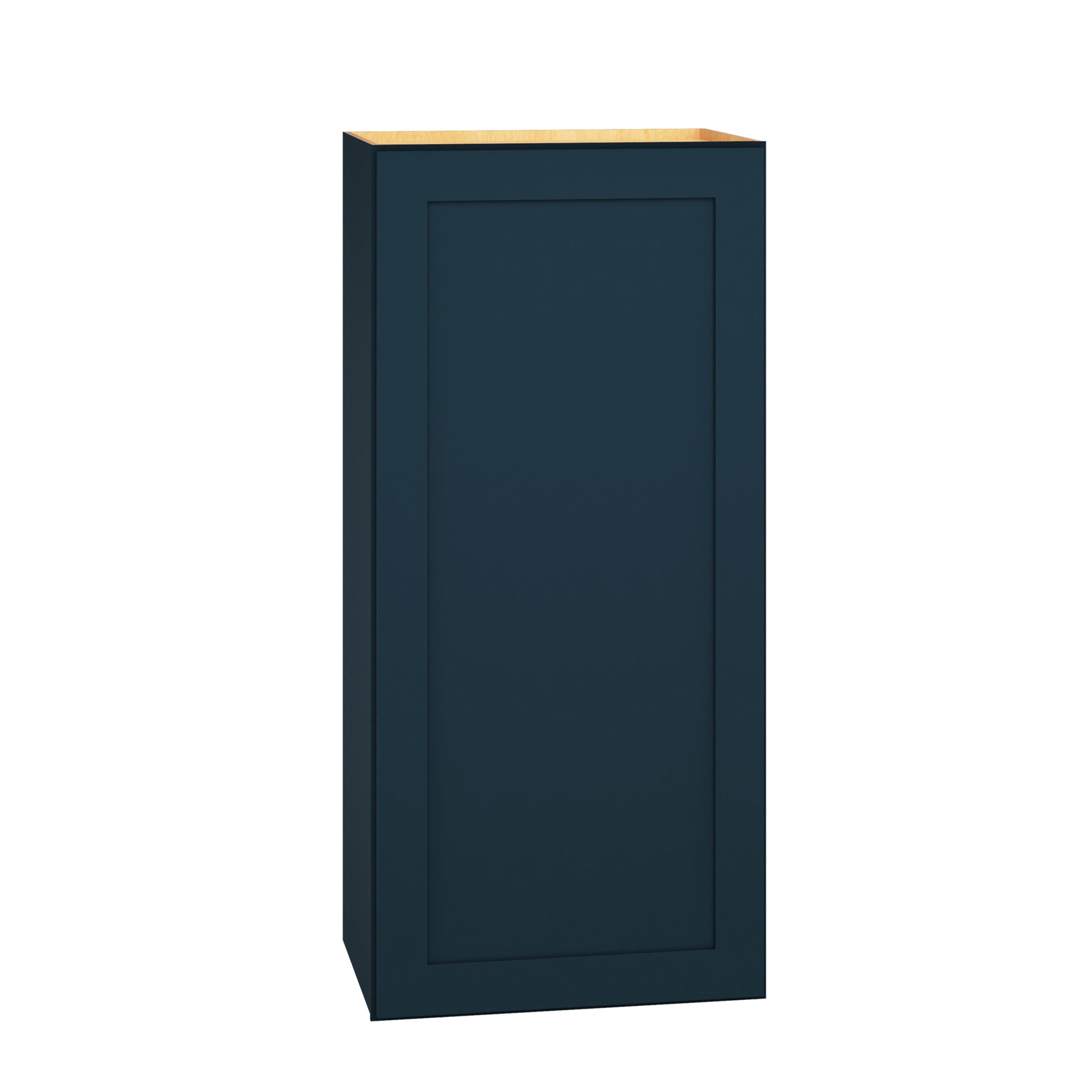 Diamond Express Jamestown 18-in W x 39-in H x 12-in D Regatta Blue Wall Fully Assembled Plywood Cabinet (Recessed Panel Shaker Door Style)