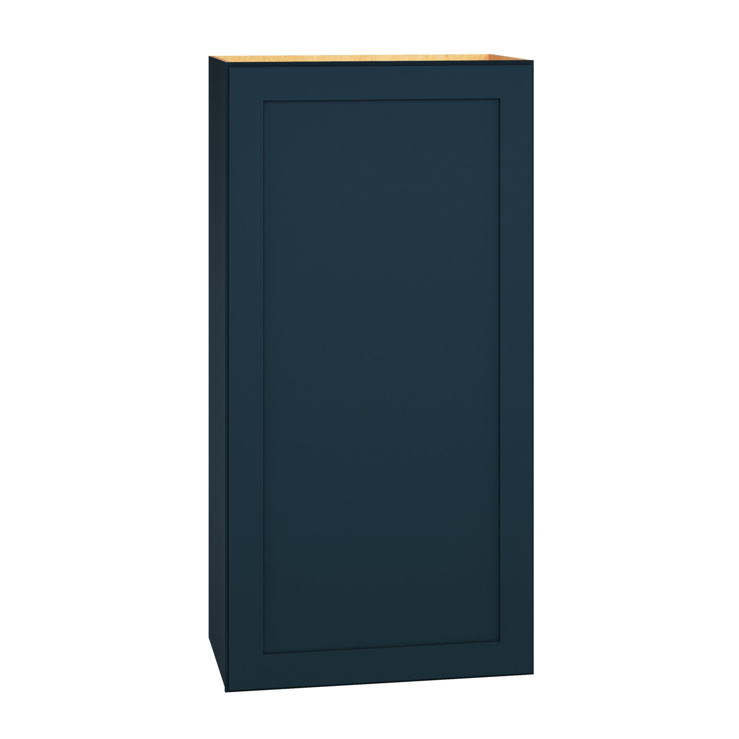 Diamond Express Jamestown 21-in W x 42-in H x 12-in D Regatta Blue Wall Fully Assembled Plywood Cabinet (Recessed Panel Shaker Door Style)