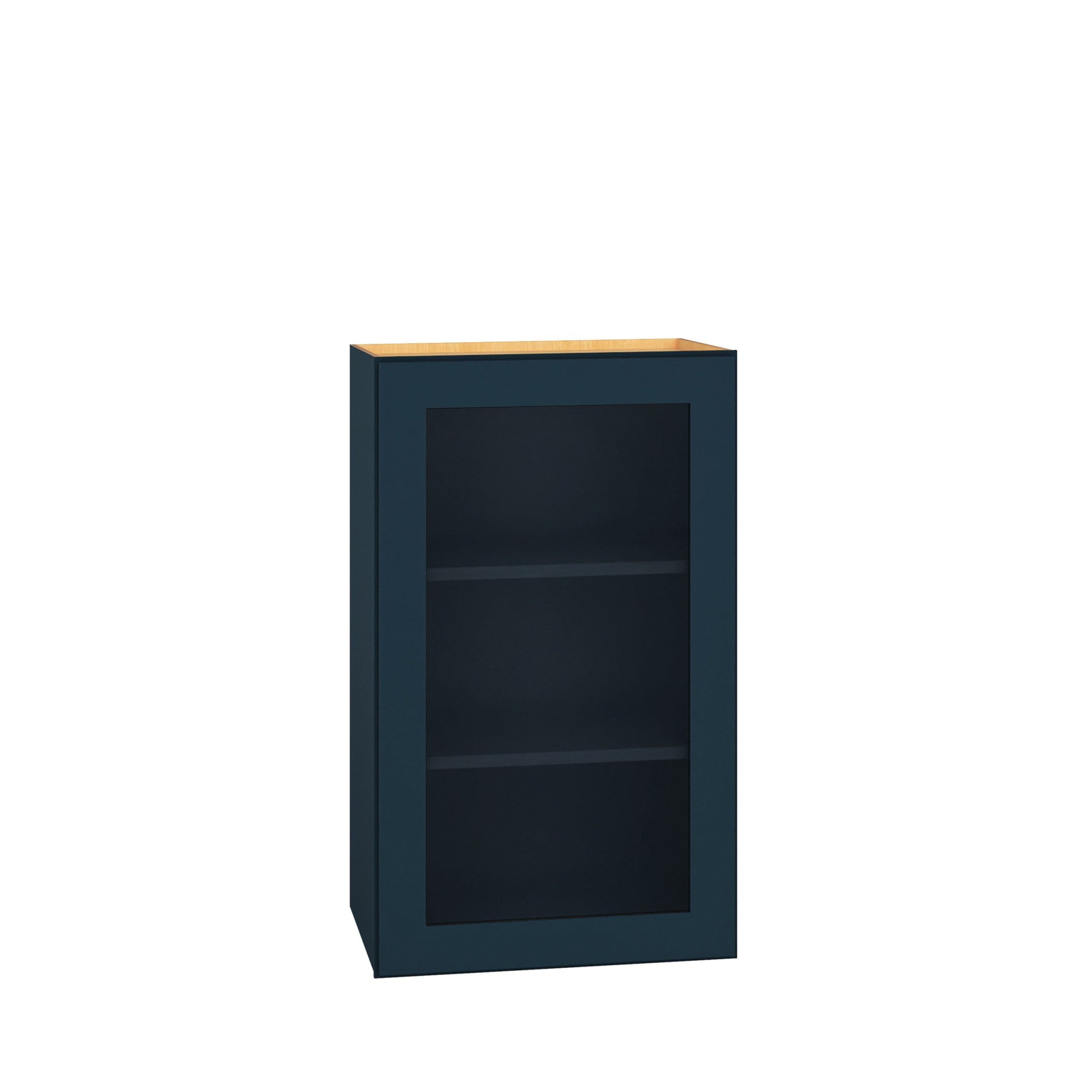 Diamond Express Jamestown 18-in W x 30-in H x 12-in D Regatta Blue Wall Fully Assembled Plywood Cabinet (Recessed Panel Shaker Door Style)