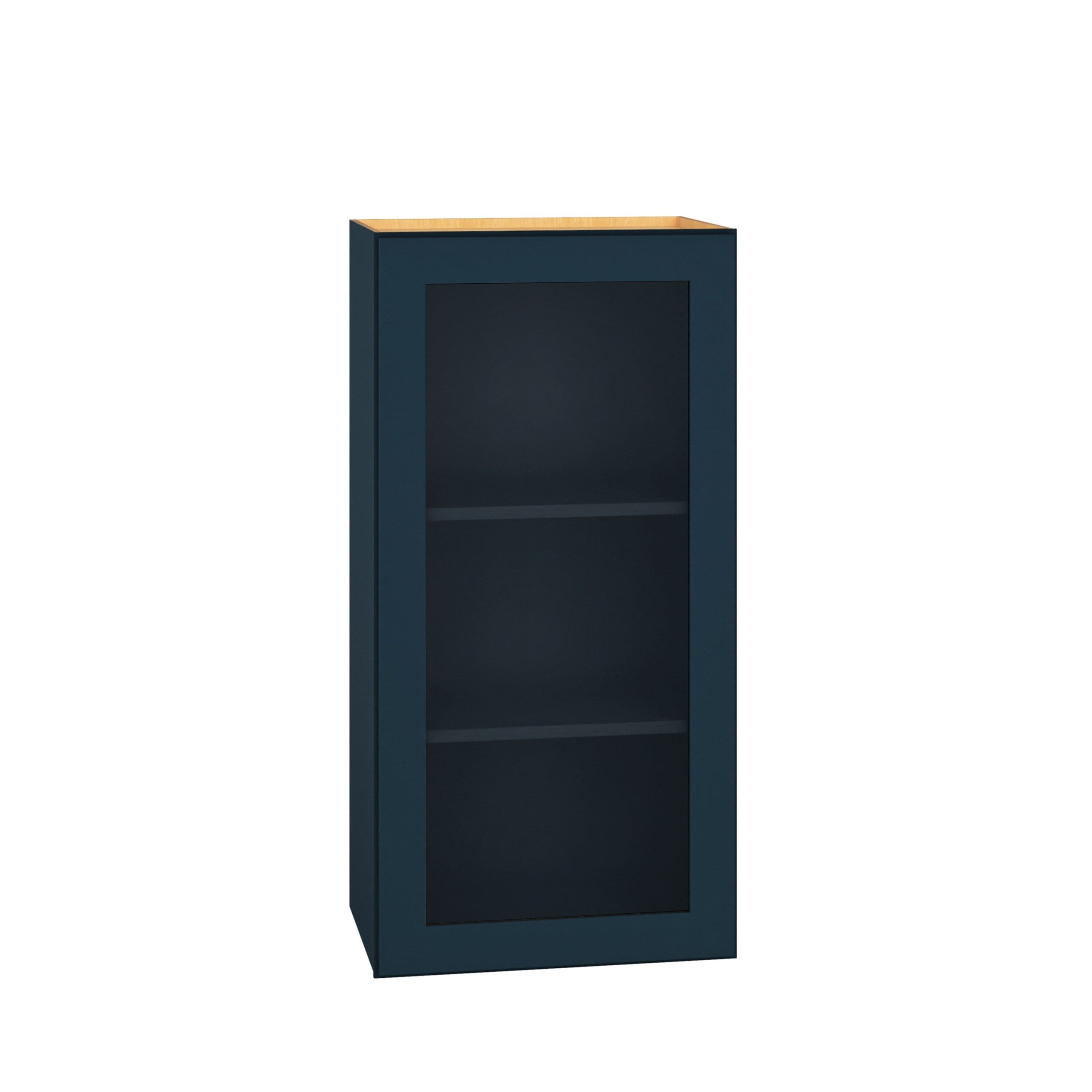 Diamond Express Jamestown 18-in W x 36-in H x 12-in D Regatta Blue Wall Fully Assembled Plywood Cabinet (Recessed Panel Shaker Door Style)