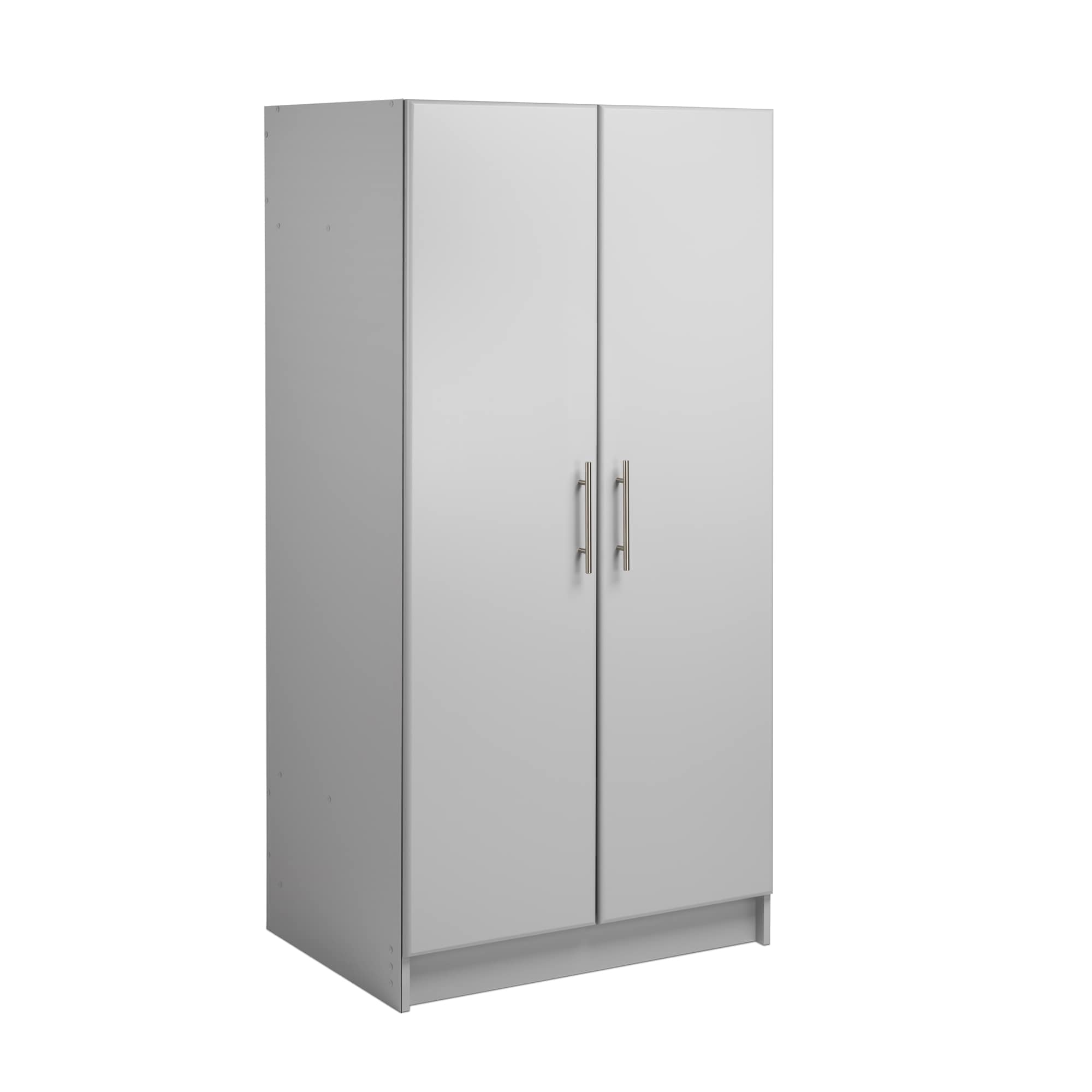 Prepac Elite 32-in W x 65-in H Wood Composite Light Gray Freestanding Utility Storage Cabinet
