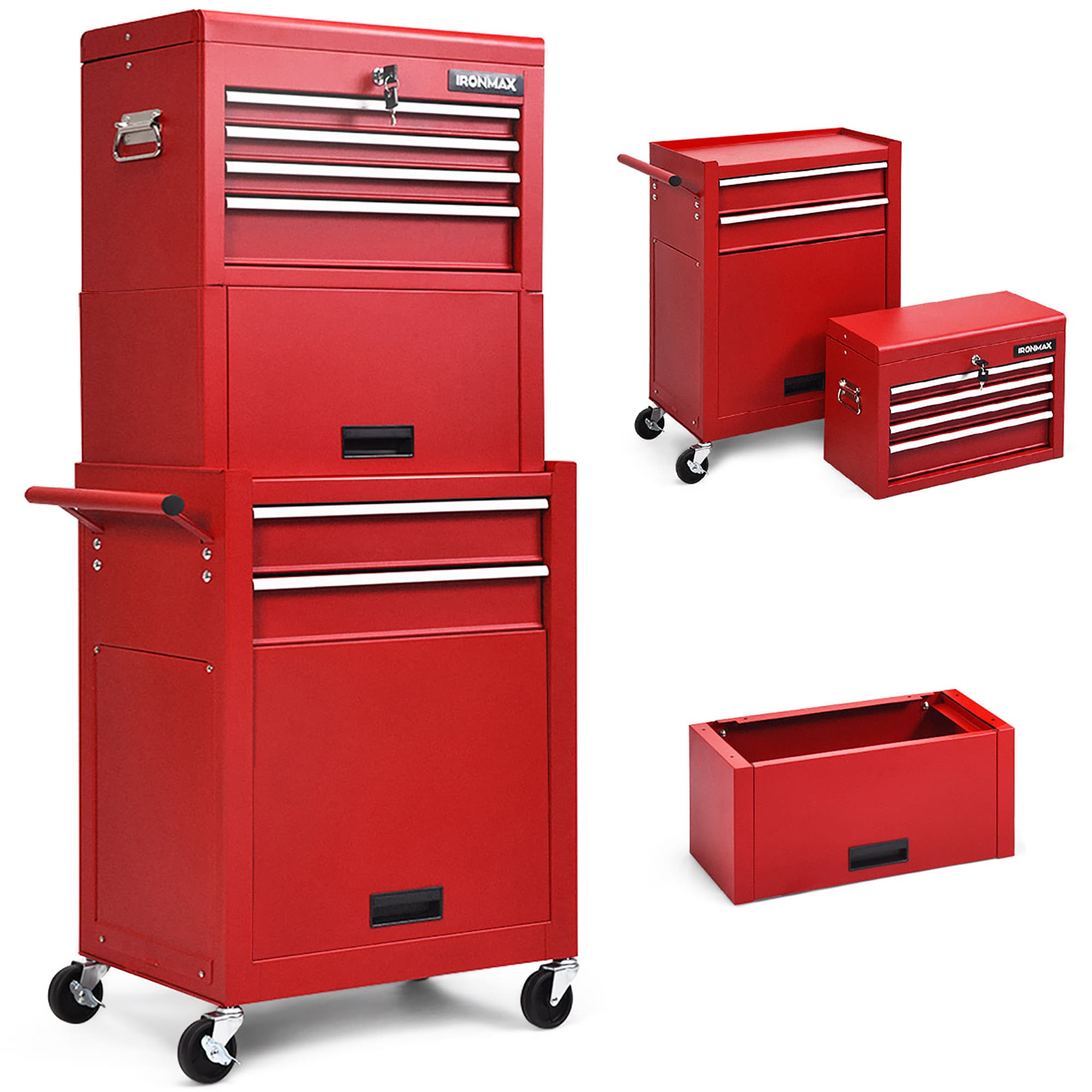 Costway 13-in W x 52-in H Steel Red Freestanding Utility Storage Cabinet