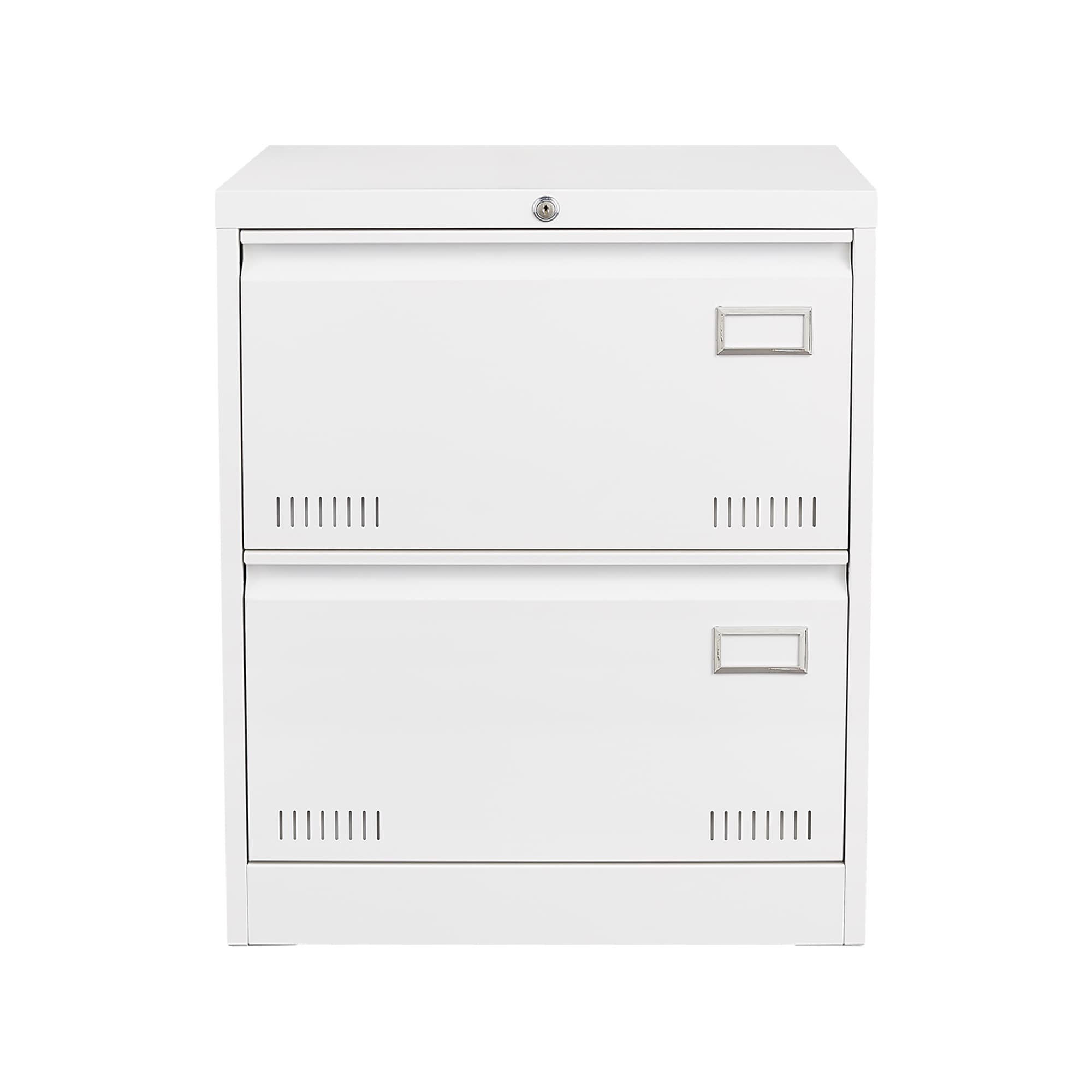 SINOFURN White 2-Drawer 23.6-in File Cabinet